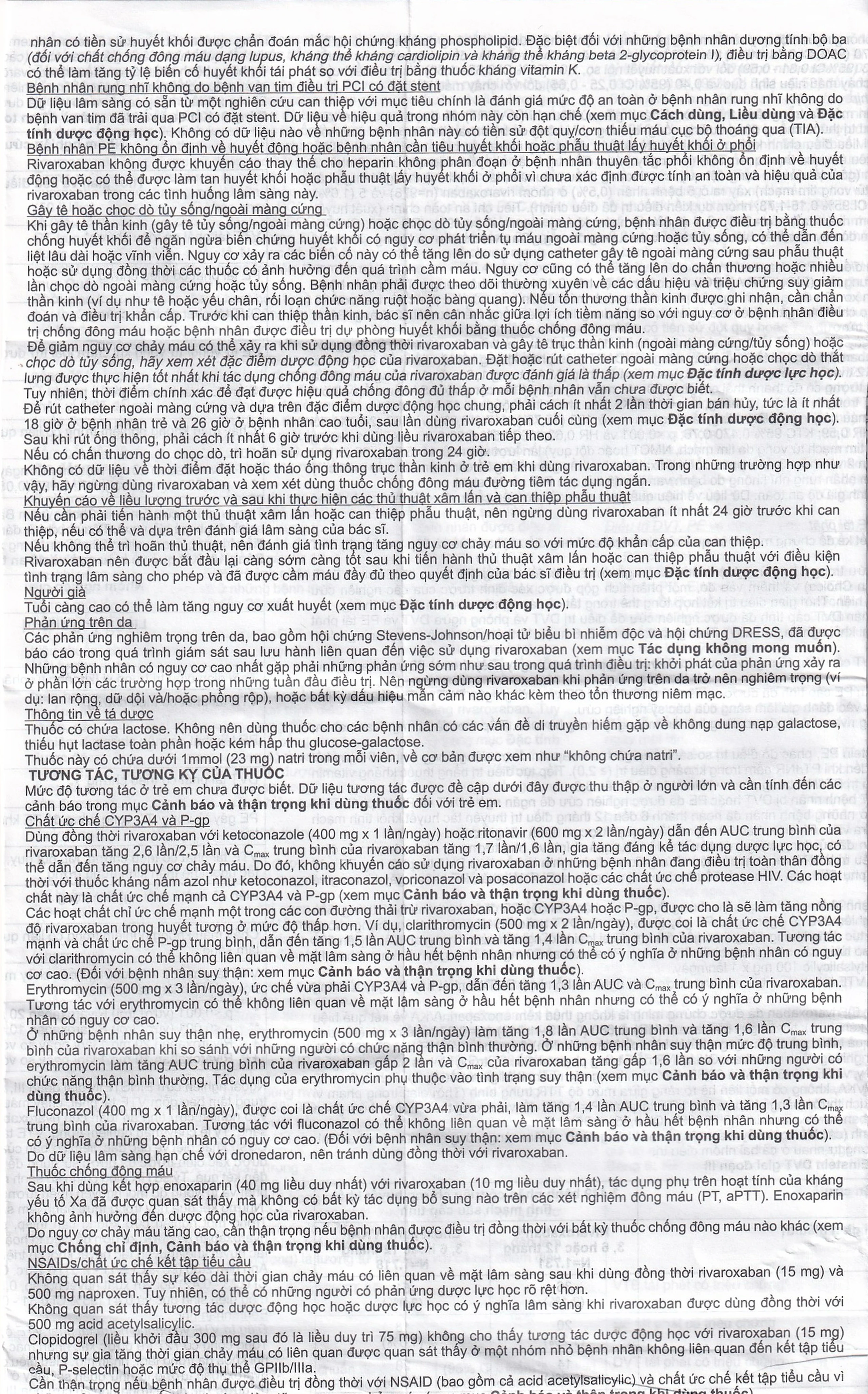 Thuốc Rivacryst 15Mg Dự Phòng Huyết Khối, Giảm Nguy Cơ Đột Quỵ  ( 1 Vỉ X 14 Viên)