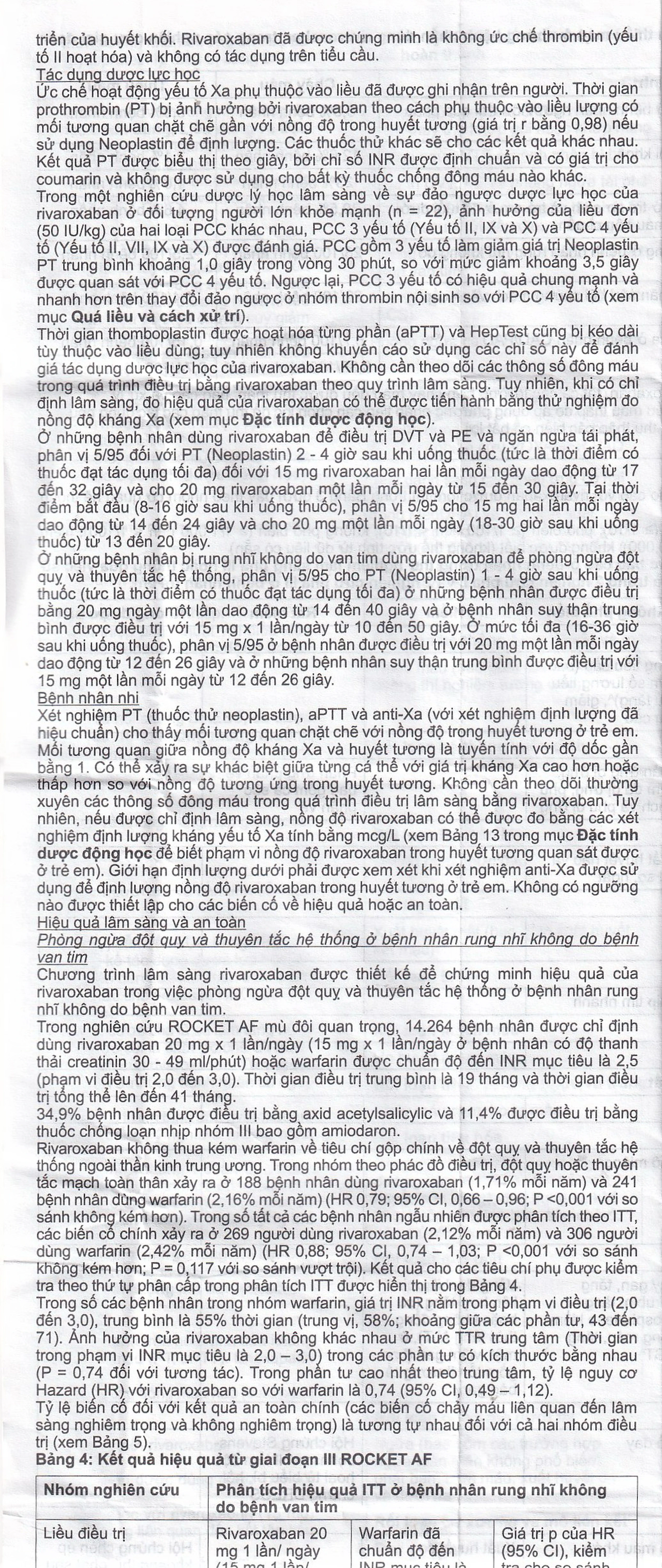 Thuốc Rivacryst 15Mg Dự Phòng Huyết Khối, Giảm Nguy Cơ Đột Quỵ  ( 1 Vỉ X 14 Viên)