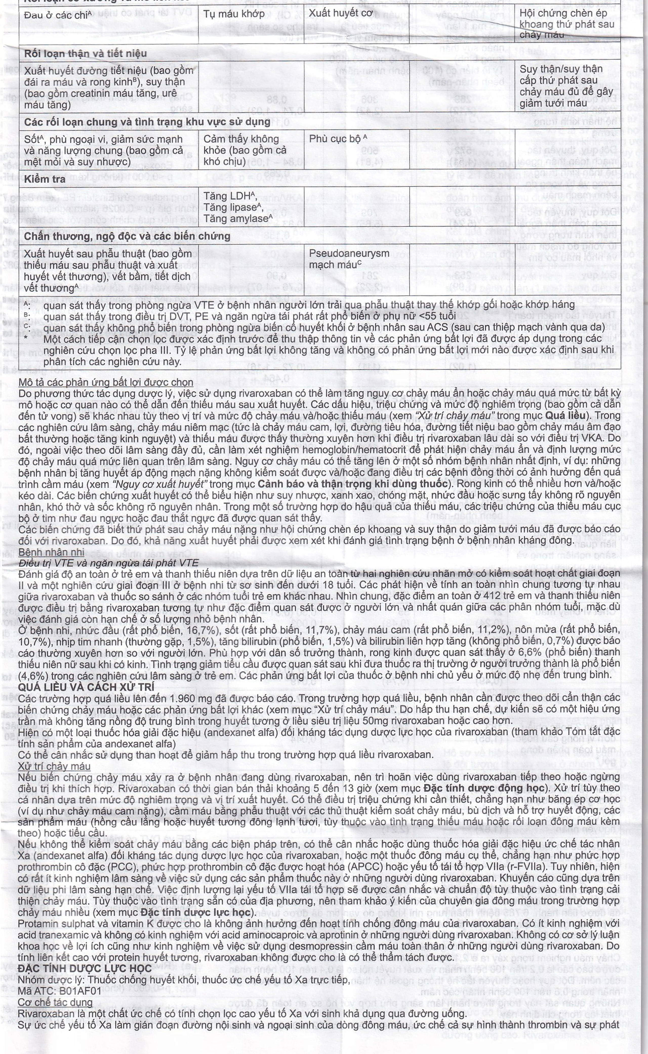 Thuốc Rivacryst 15Mg Dự Phòng Huyết Khối, Giảm Nguy Cơ Đột Quỵ  ( 1 Vỉ X 14 Viên)