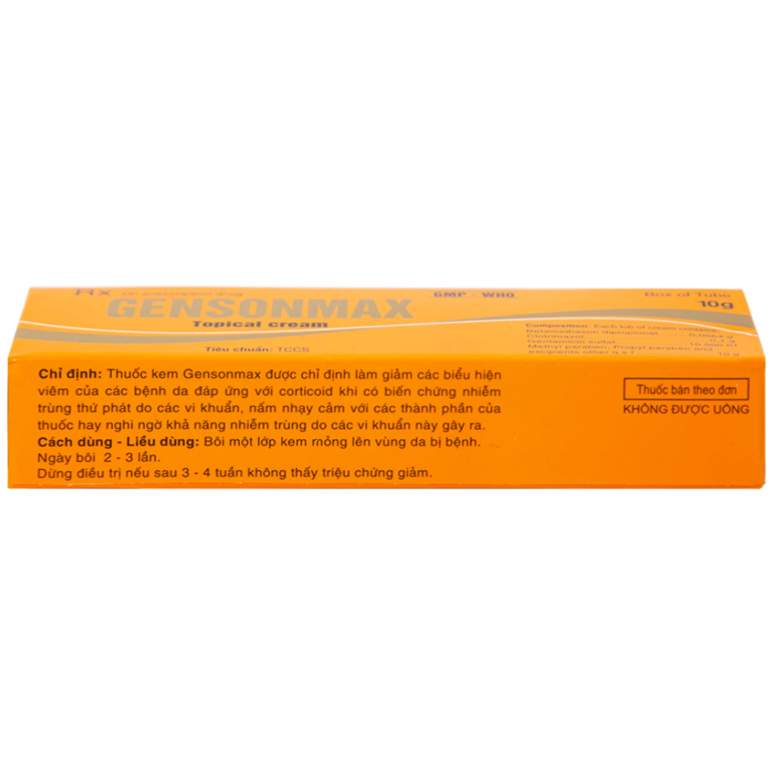 Kem bôi da Gensonmax Quapharco giảm biểu hiện viêm của các bệnh về da (10g)