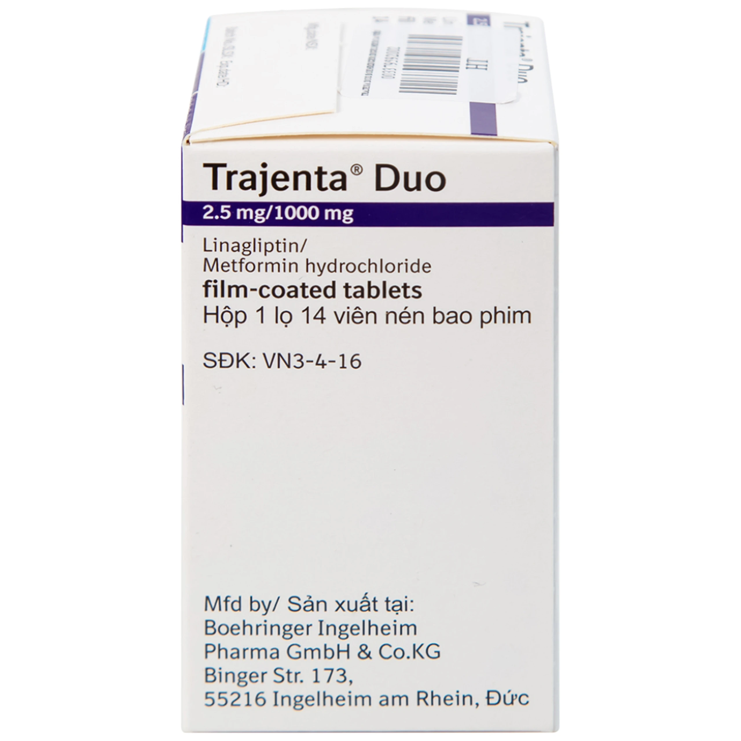 Thuốc Trajena Duo Boehringer Ingelheim hỗ trợ điều trị đái tháo đường (14 viên)