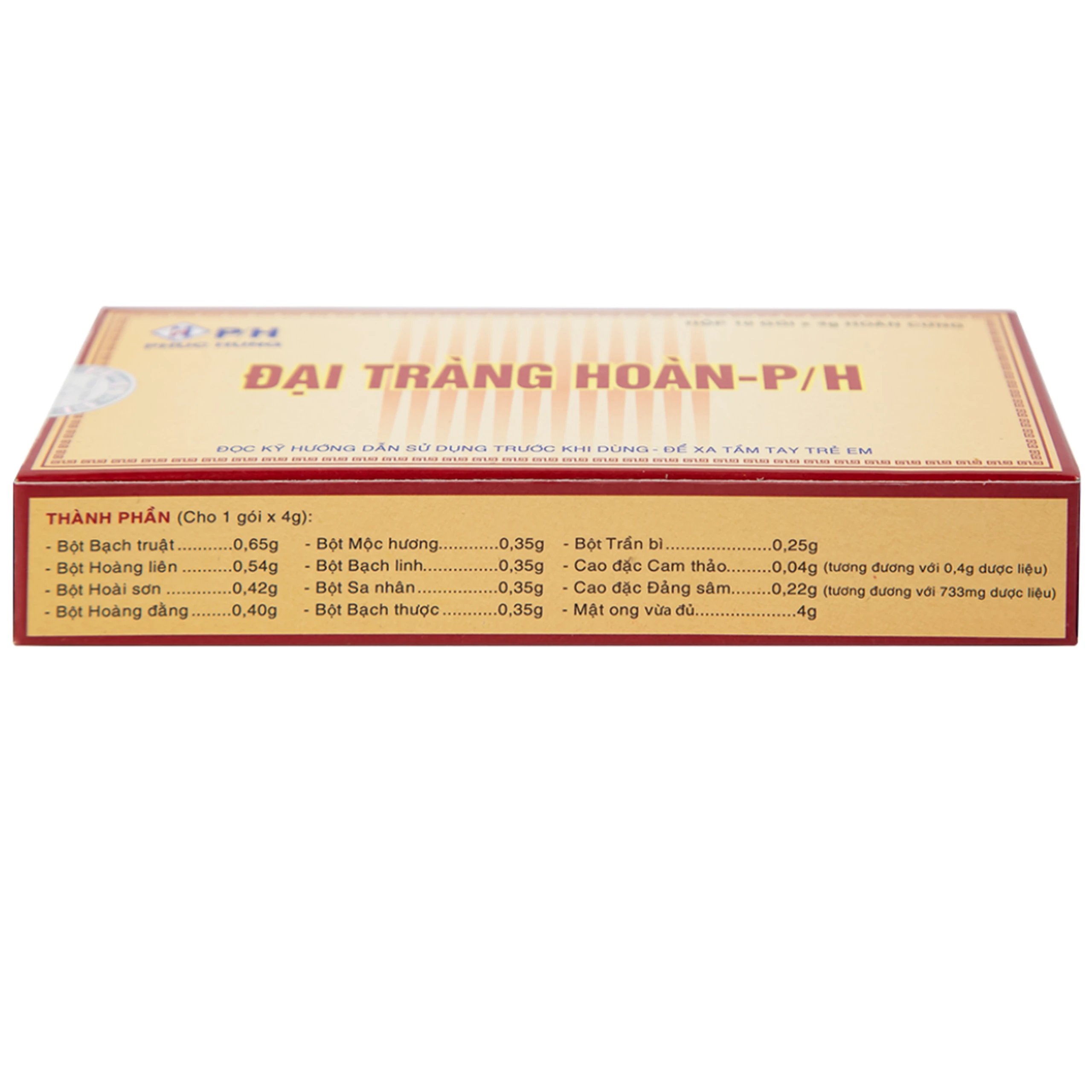 Thuốc Đại Tràng Hoàn-P/H điều trị viêm đại tràng cấp và mãn tính (10 gói x 4g)