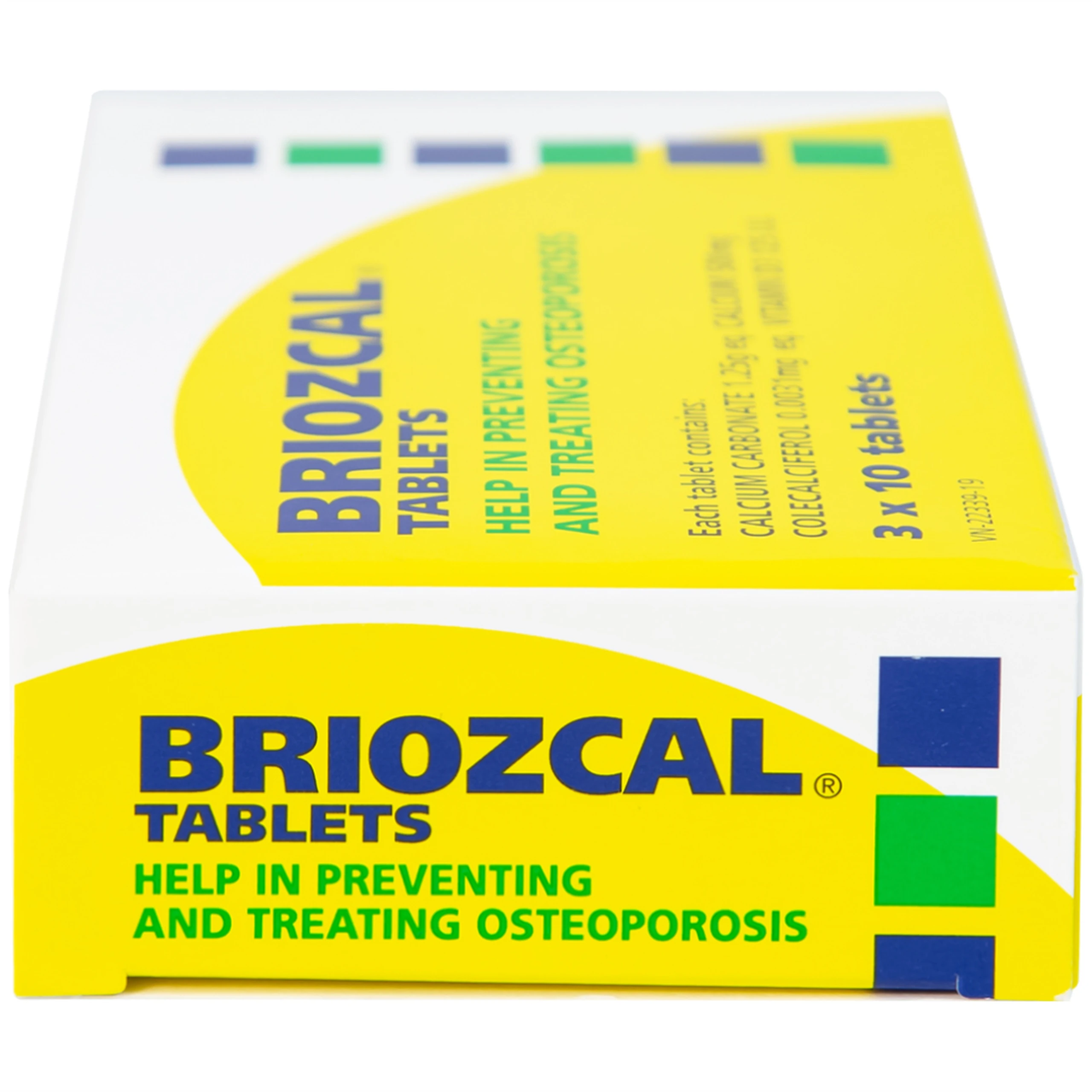 Thuốc Briozcal Bridge Healthcare dự phòng và điều trị thiếu hụt calci, vitamin D3 (3 vỉ x 10 viên)