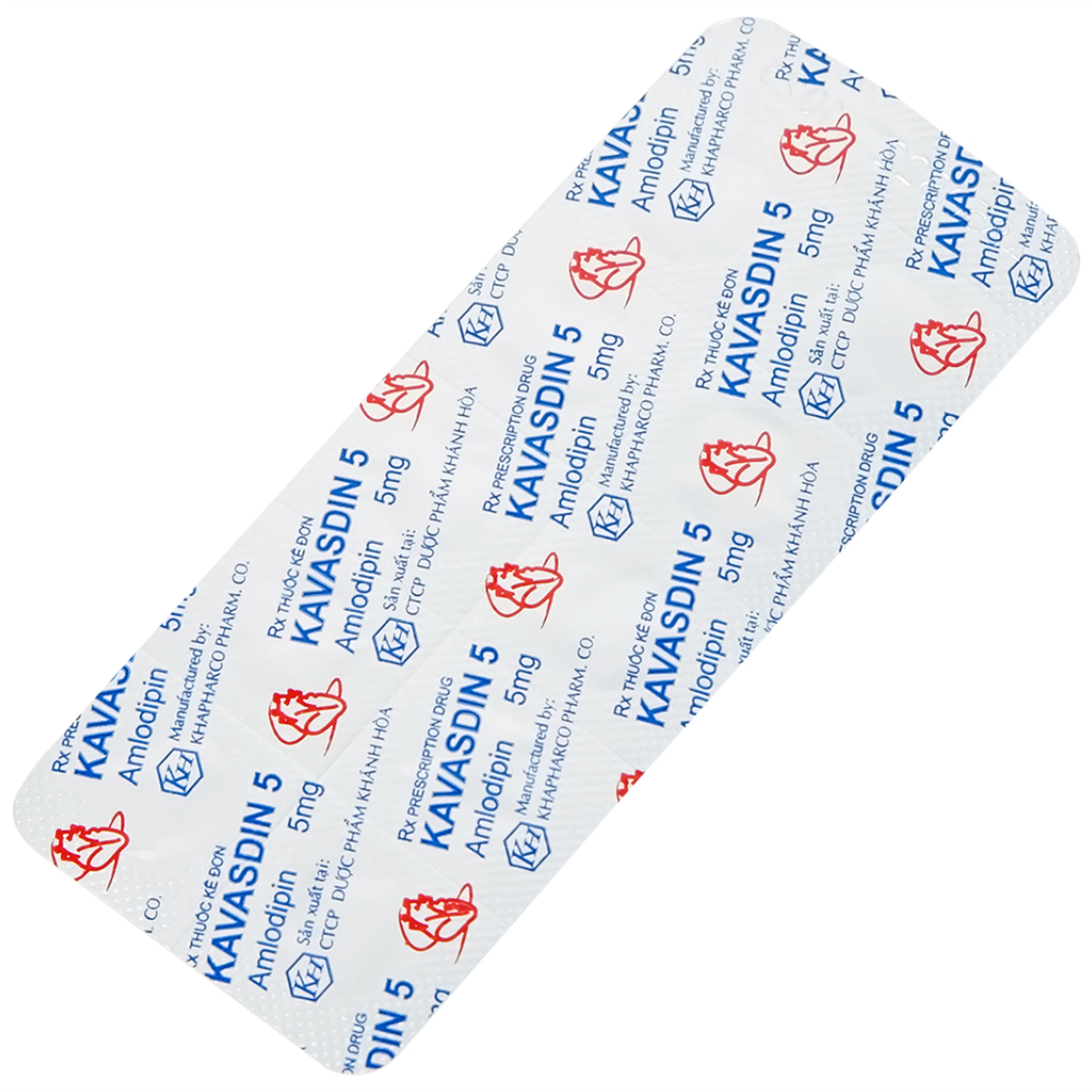 Thuốc Kavasdin 5 Khánh Hòa hỗ trợ điều trị tăng huyết áp (10 vỉ x 10 viên)