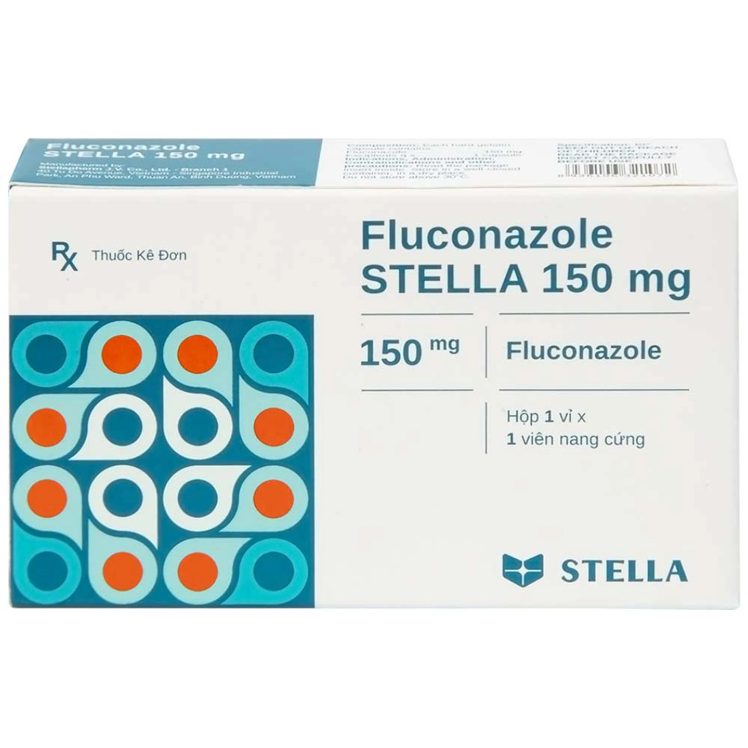Thuốc Fluconazole Stella 150mg điều trị nhiễm nấm (1 vỉ x 1 viên)