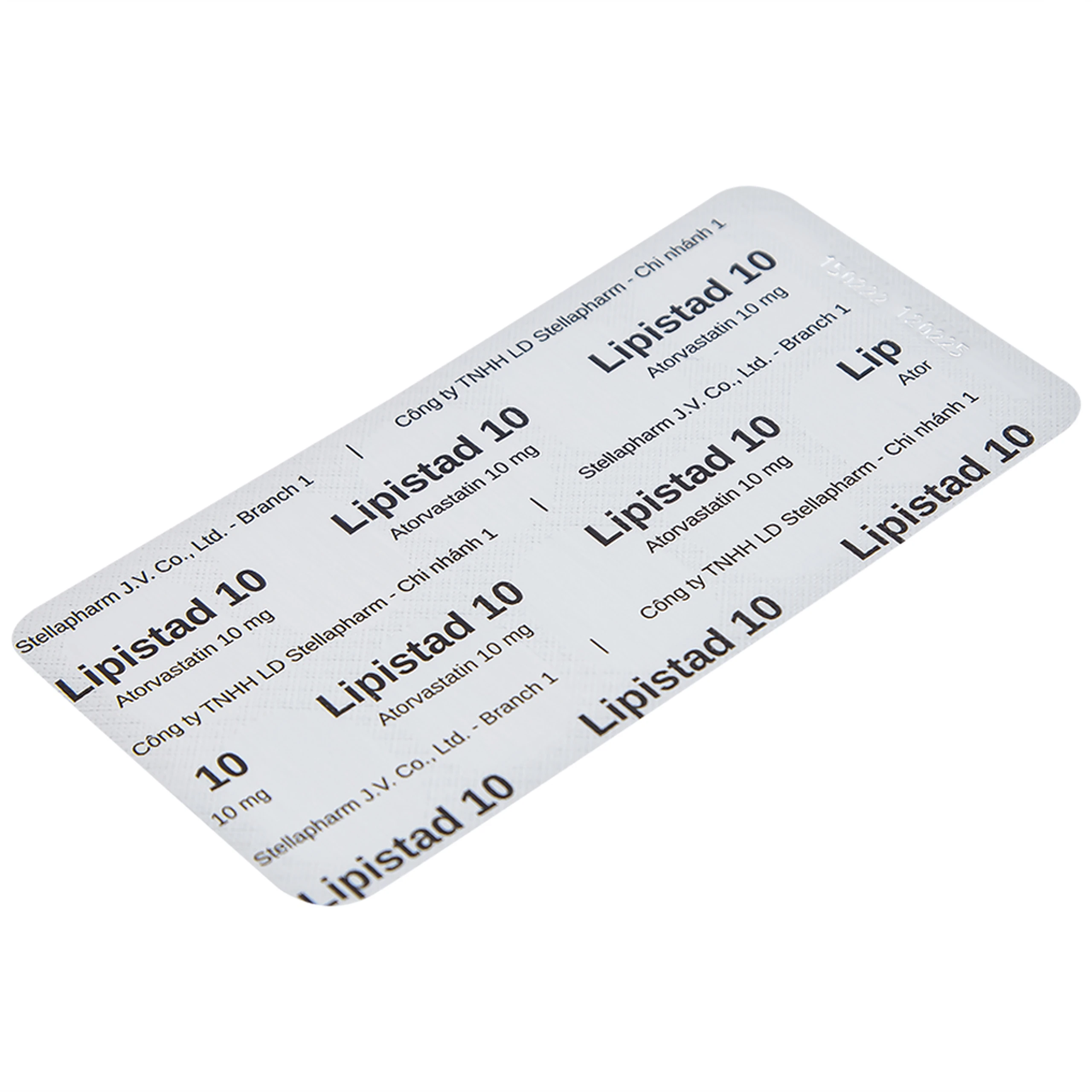 Viên nén Lipistad 10 Stella điều trị tăng cholesterol máu (3 vỉ x 10 viên)