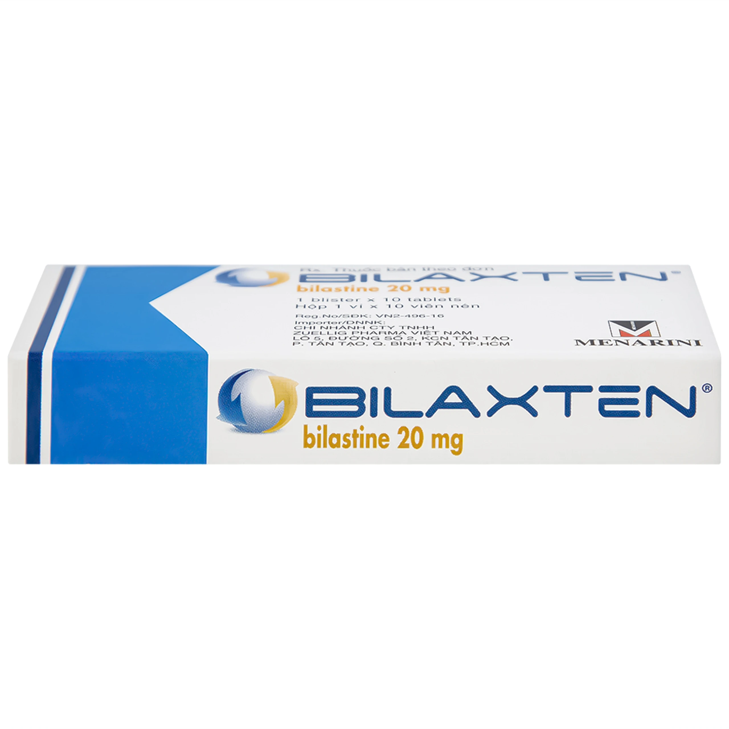 Thuốc Bilaxten 20mg Menarini điều trị viêm mũi dị ứng, mày đay (1 vỉ x 10 viên)