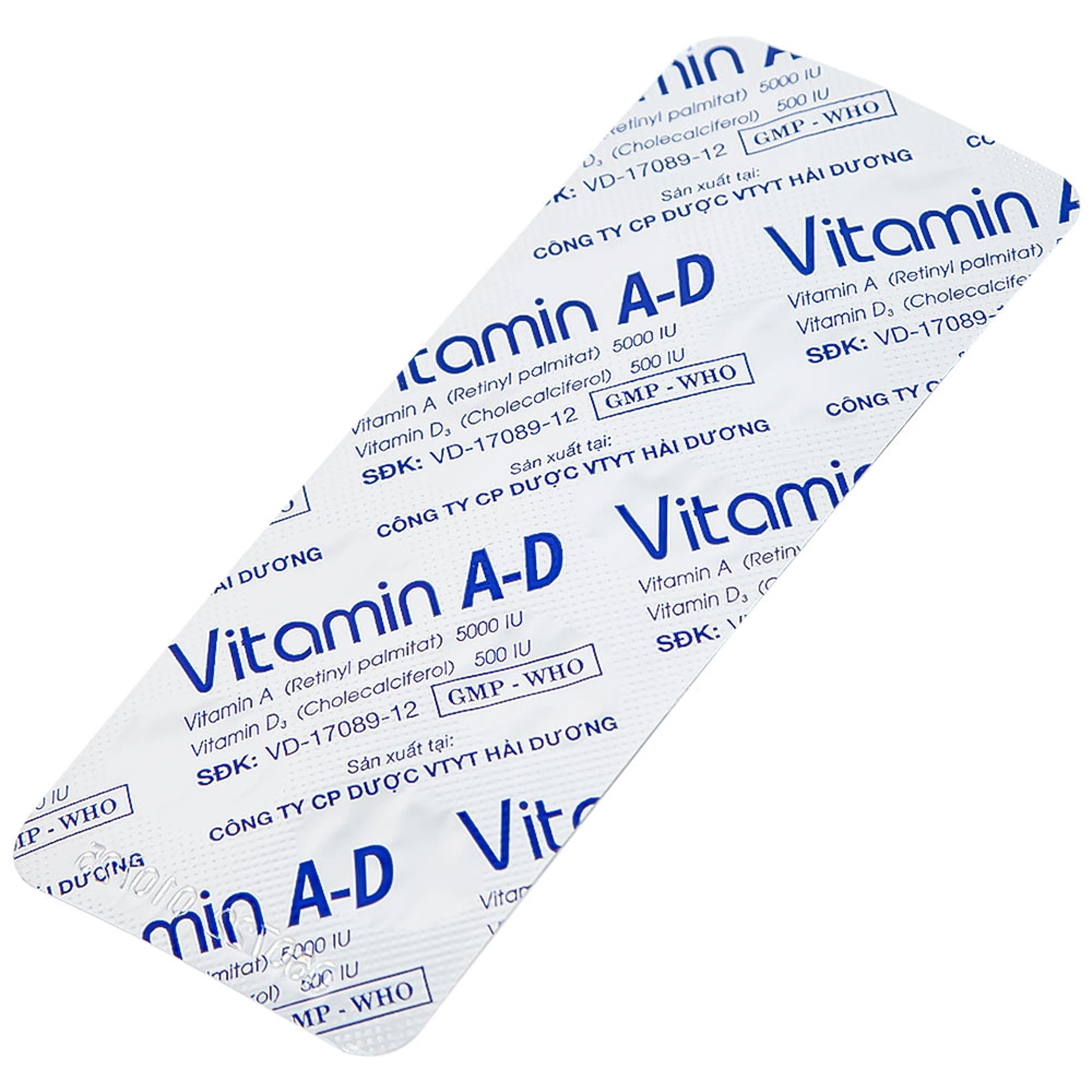 Thuốc Vitamin A-D HDpharma điều trị tình trạng thiếu Vitamin A và D (5 vỉ x 10 viên)