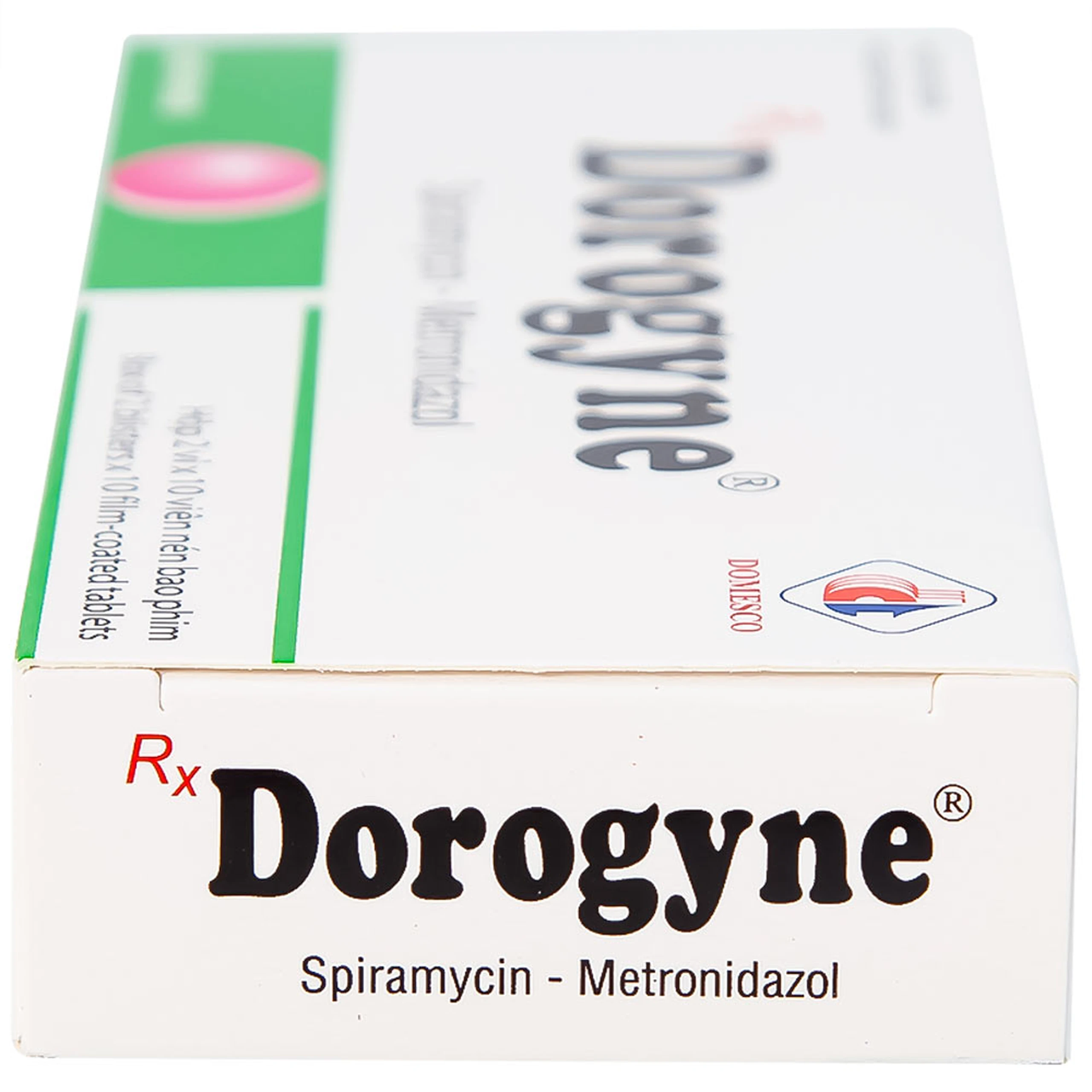 Thuốc Dorogyne Domesco điều trị các bệnh nhiễm khuẩn răng miệng cấp và mạn tính (2 vỉ x 10 viên)