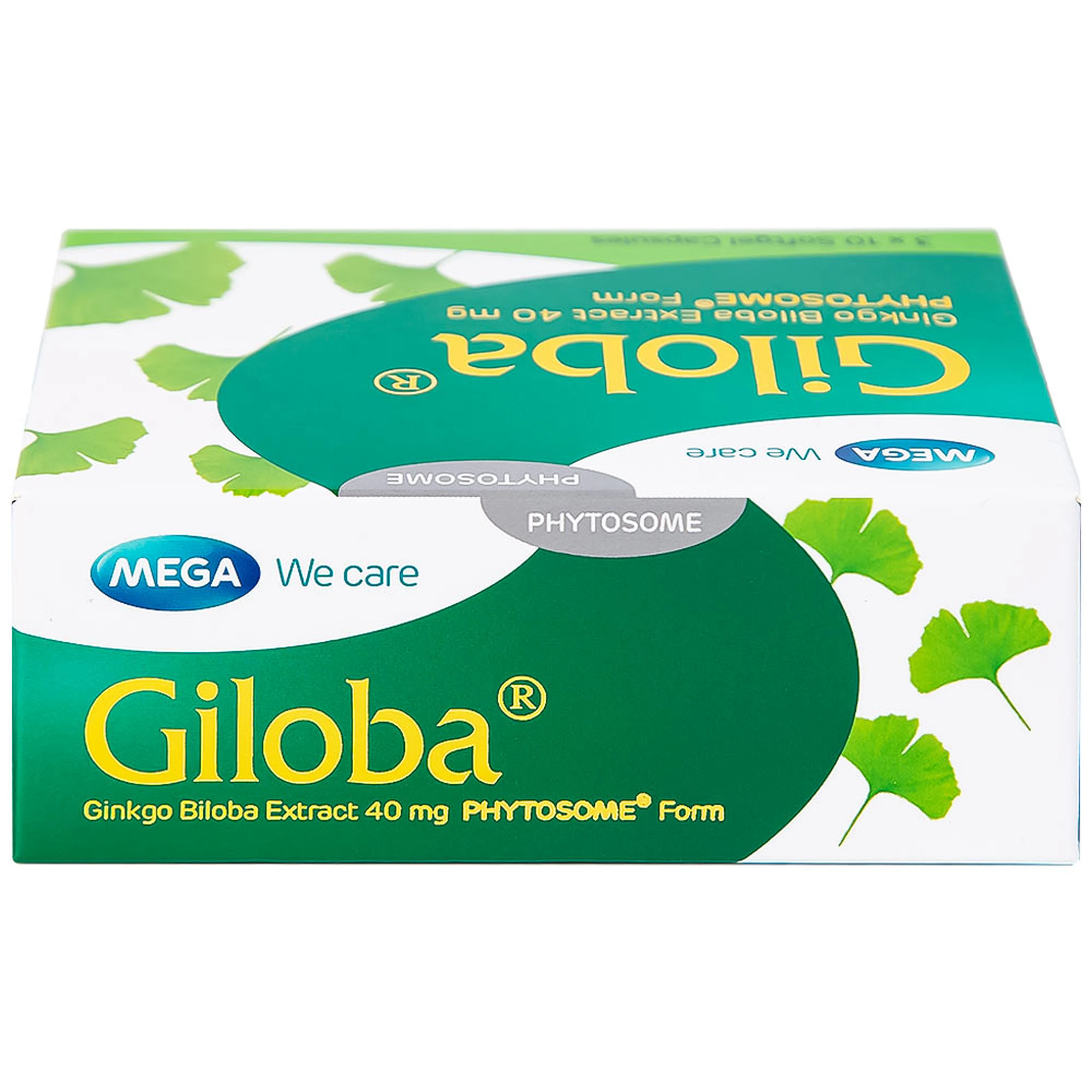 Thuốc Giloba 40mg MEGA We care điều trị suy tuần hoàn não (3 vỉ x 10 viên)