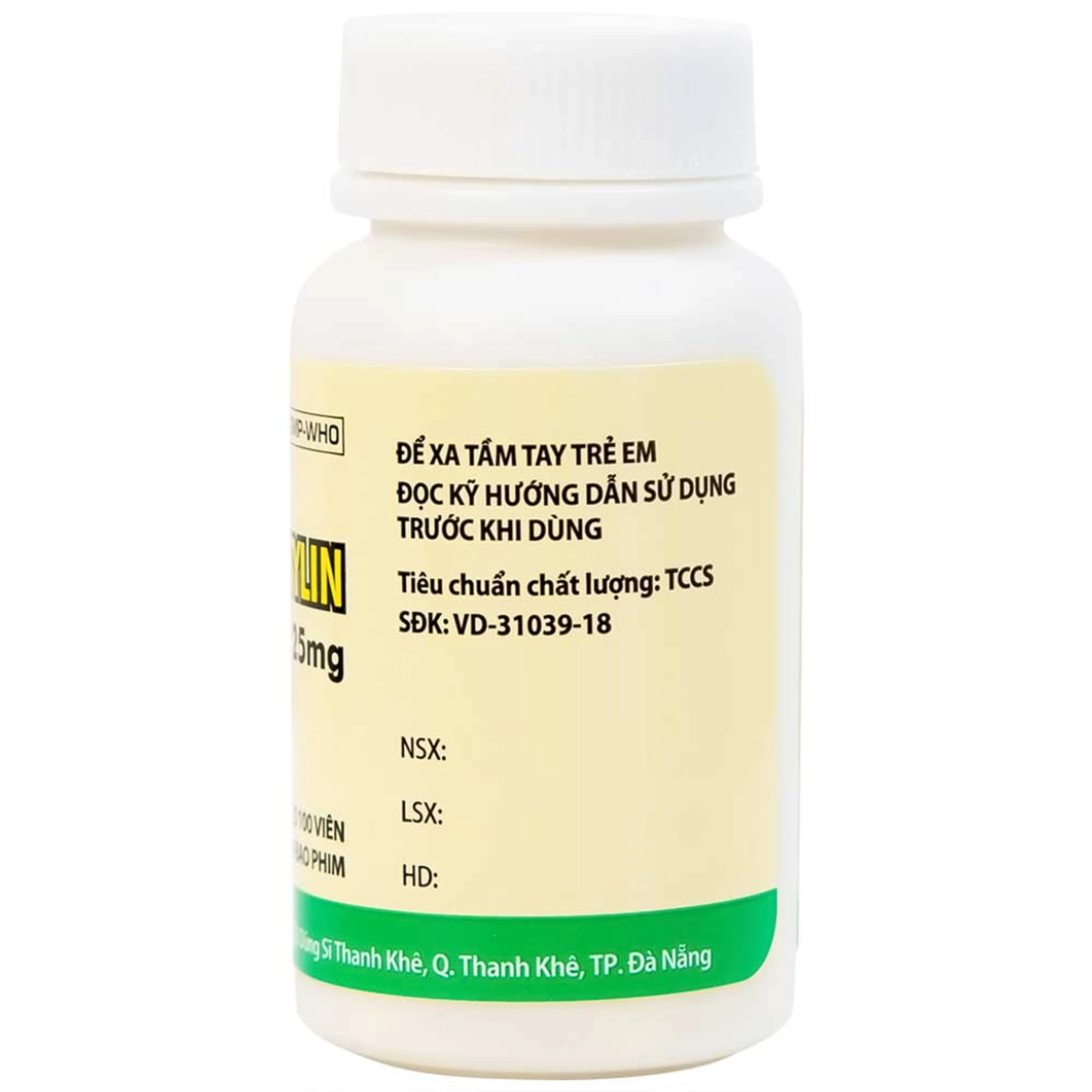 Thuốc Amitriptylin 25mg Danapha điều trị trầm cảm (100 viên)