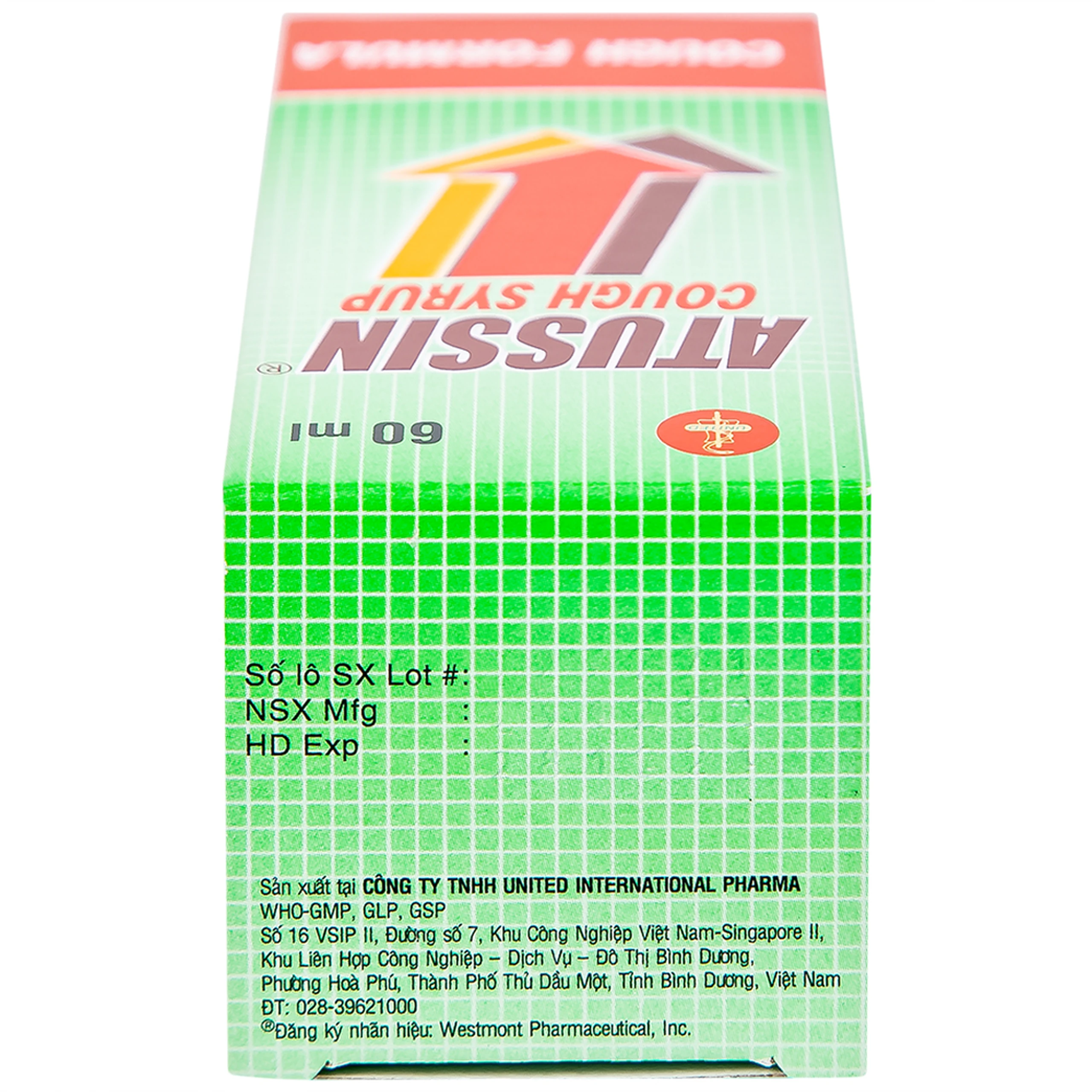 Siro ho Atussin United hỗ trợ giảm các triệu chứng ho (60ml)