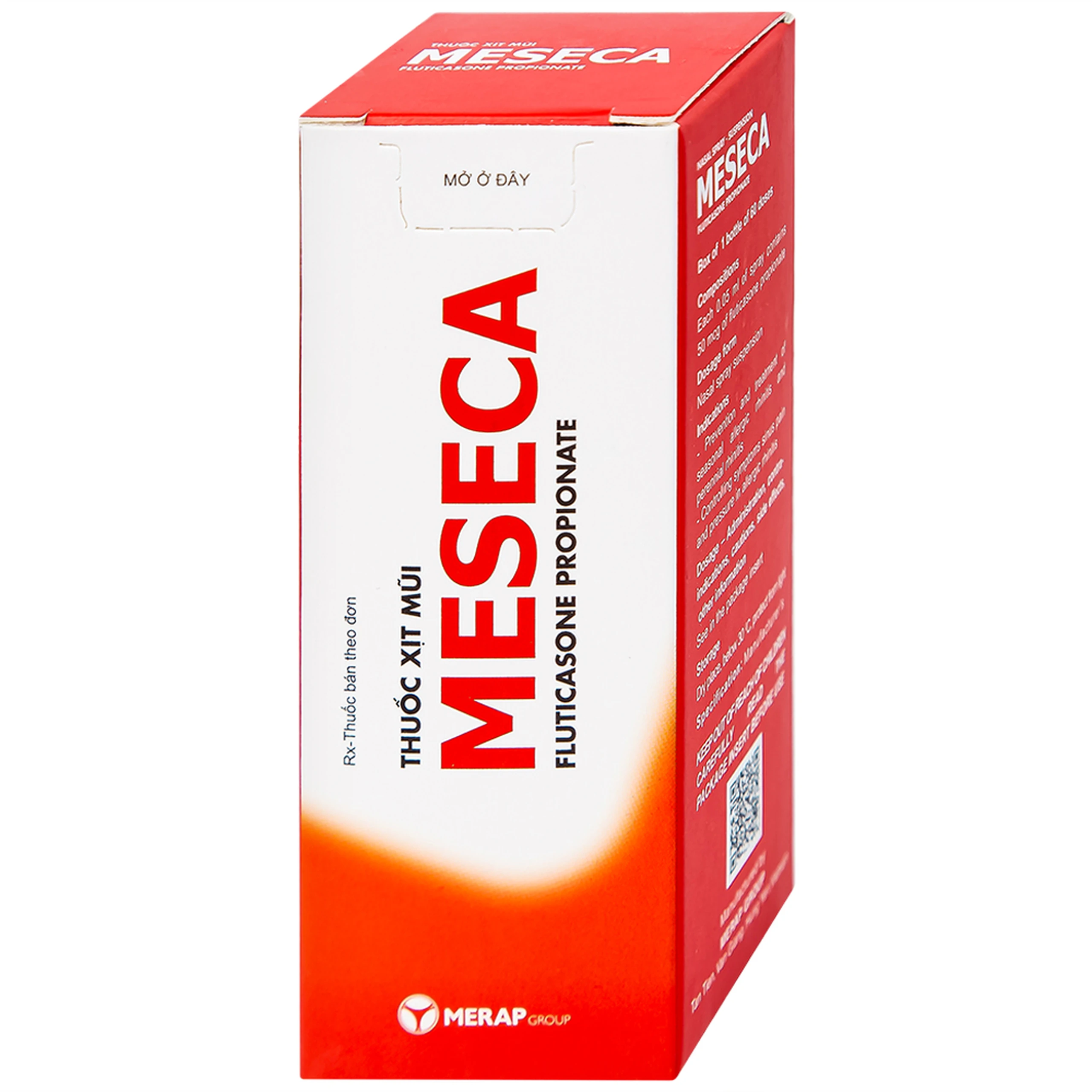 Thuốc xịt mũi Meseca Merap điều trị và dự phòng viêm mũi dị ứng (60 liều)