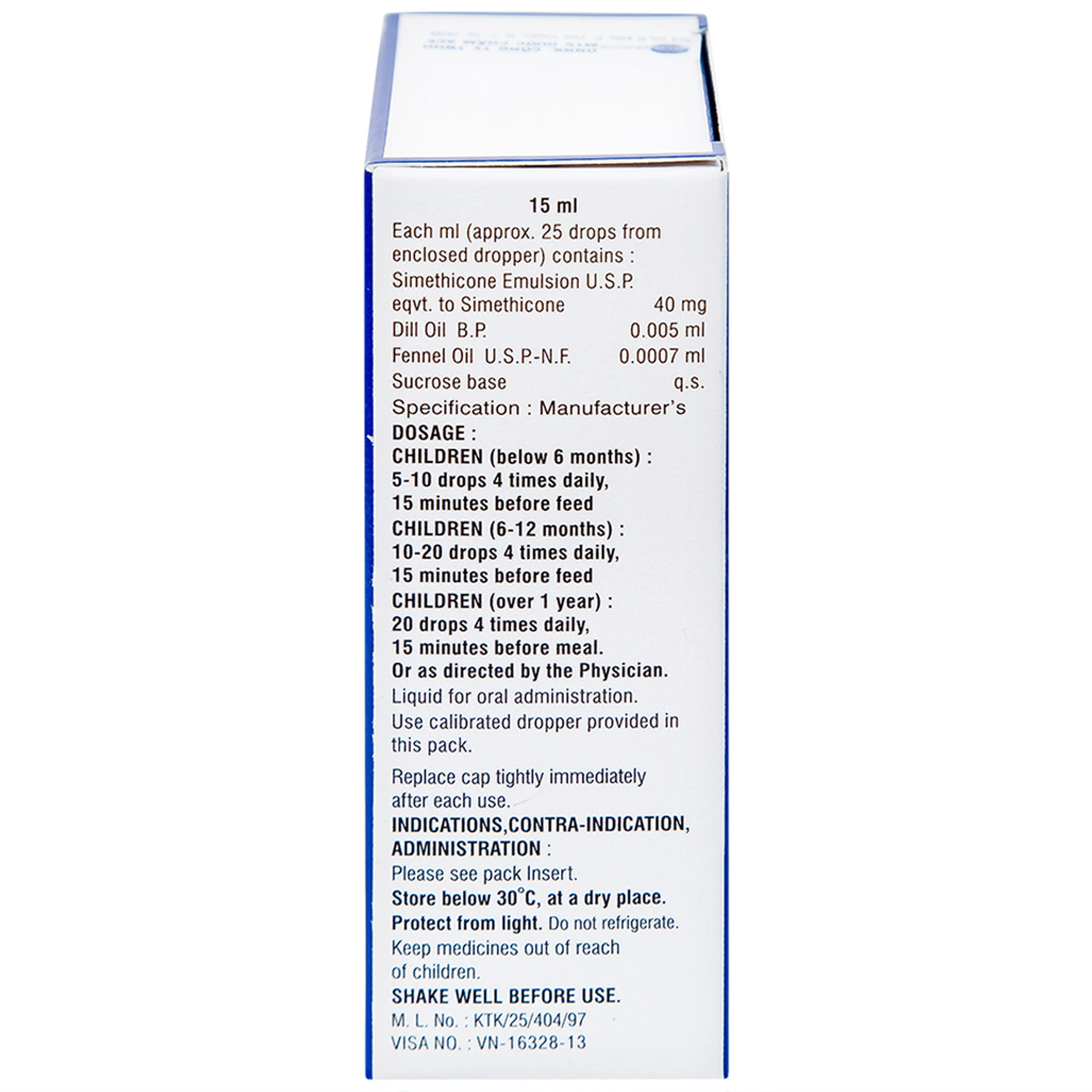 Nhũ tương Colicare Meyer điều trị các triệu chứng đầy bụng, chướng bụng (15ml)