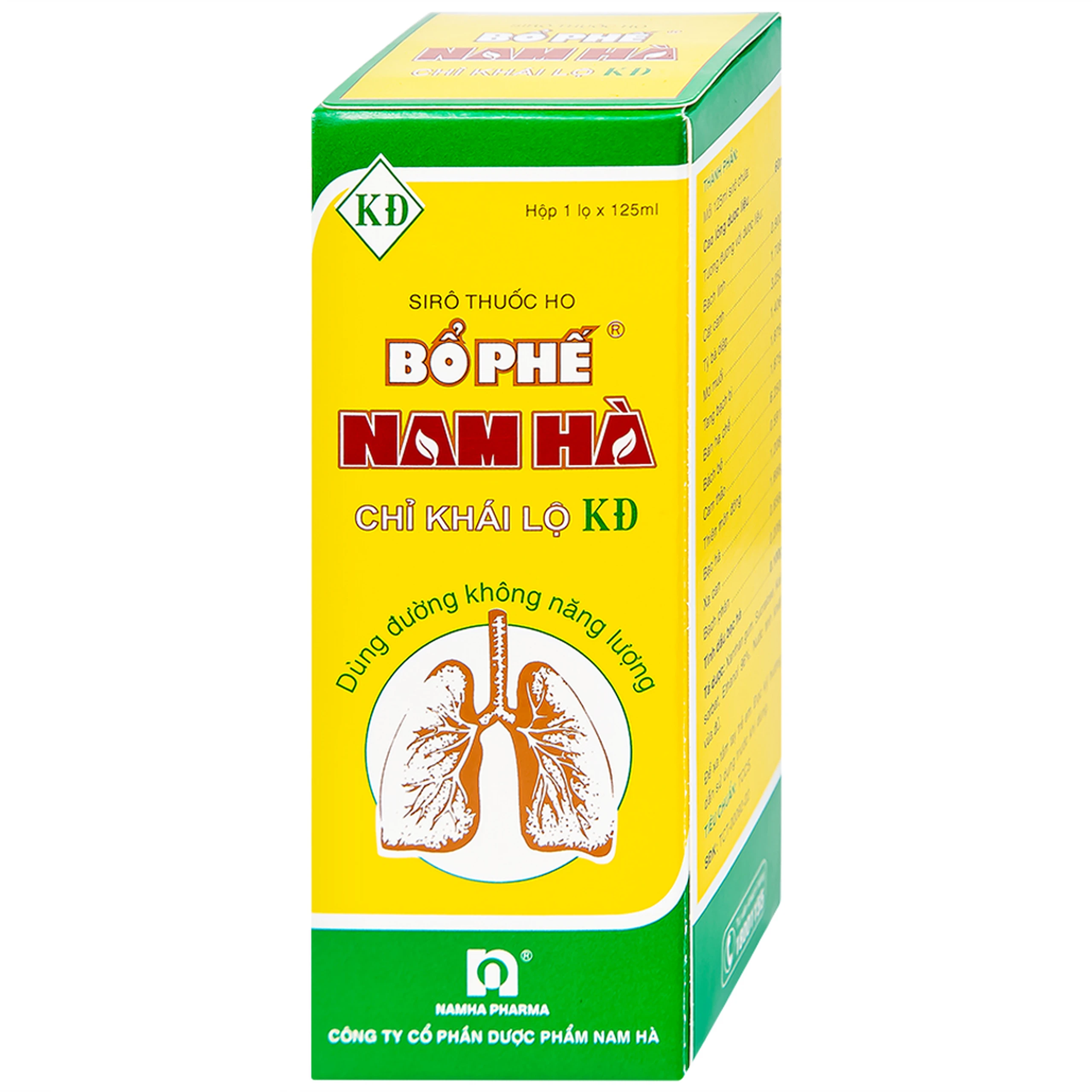Siro thuốc ho Bổ Phế Nam Hà Chỉ Khái Lộ KĐ chuyên trị ho do cảm mạo, ho gió, ho khan, ho có đờm (125ml)