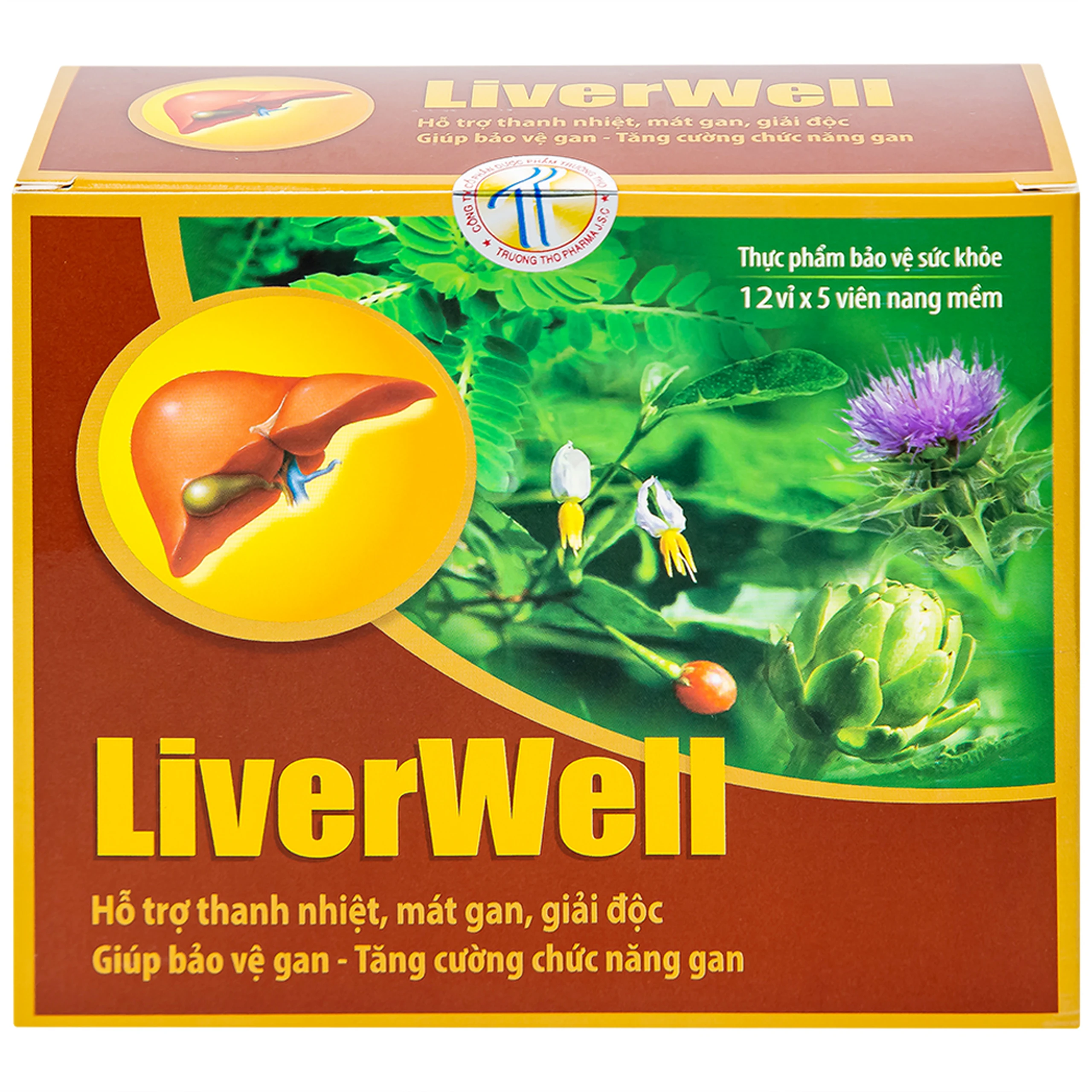 Viên uống hỗ trợ thanh nhiệt, mát gan, giải độc, bảo vệ gan LiverWell (12 vỉ x 5 viên)