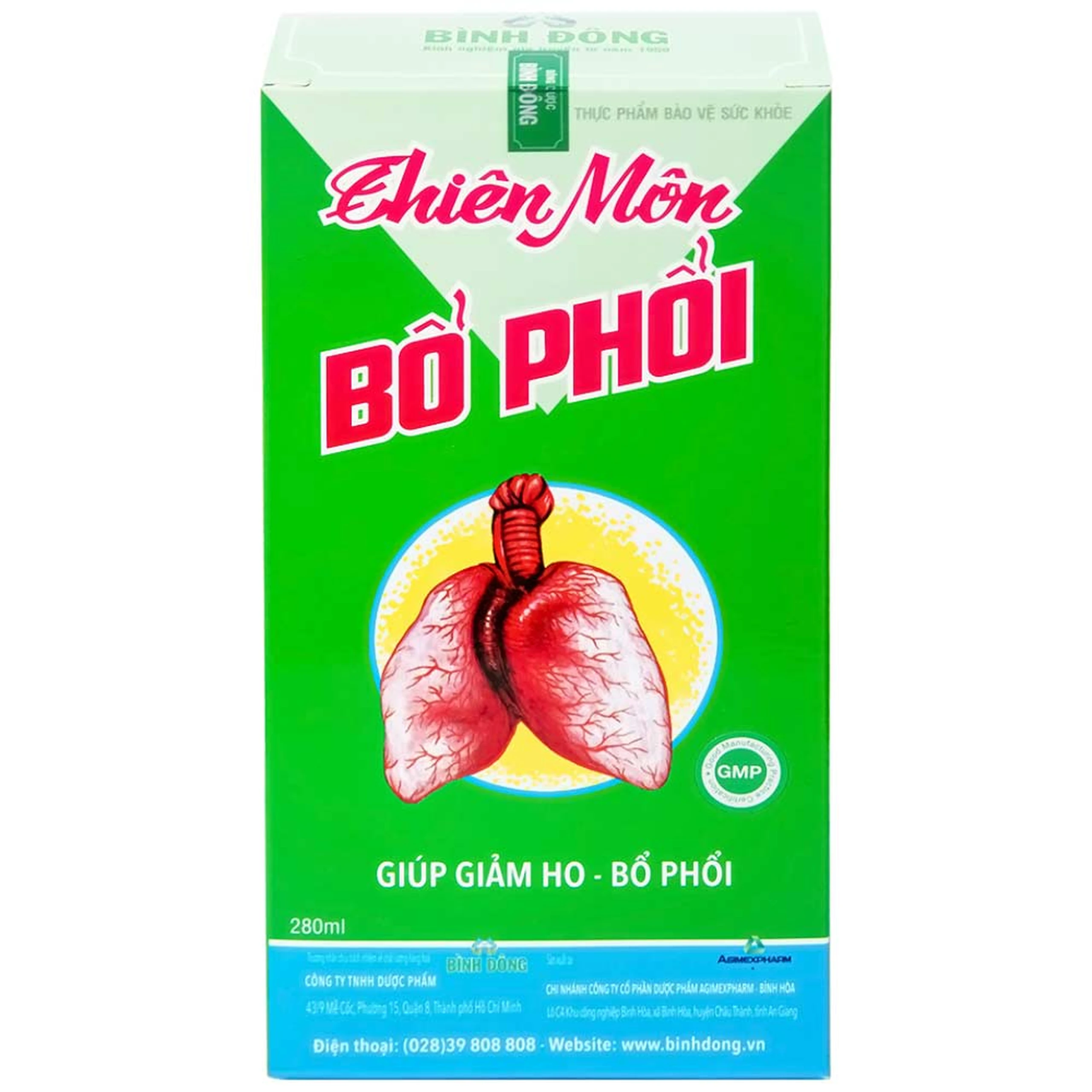 Hỗ trợ giảm ho Thiên Môn Bổ Phổi Bình Đông (280ml)