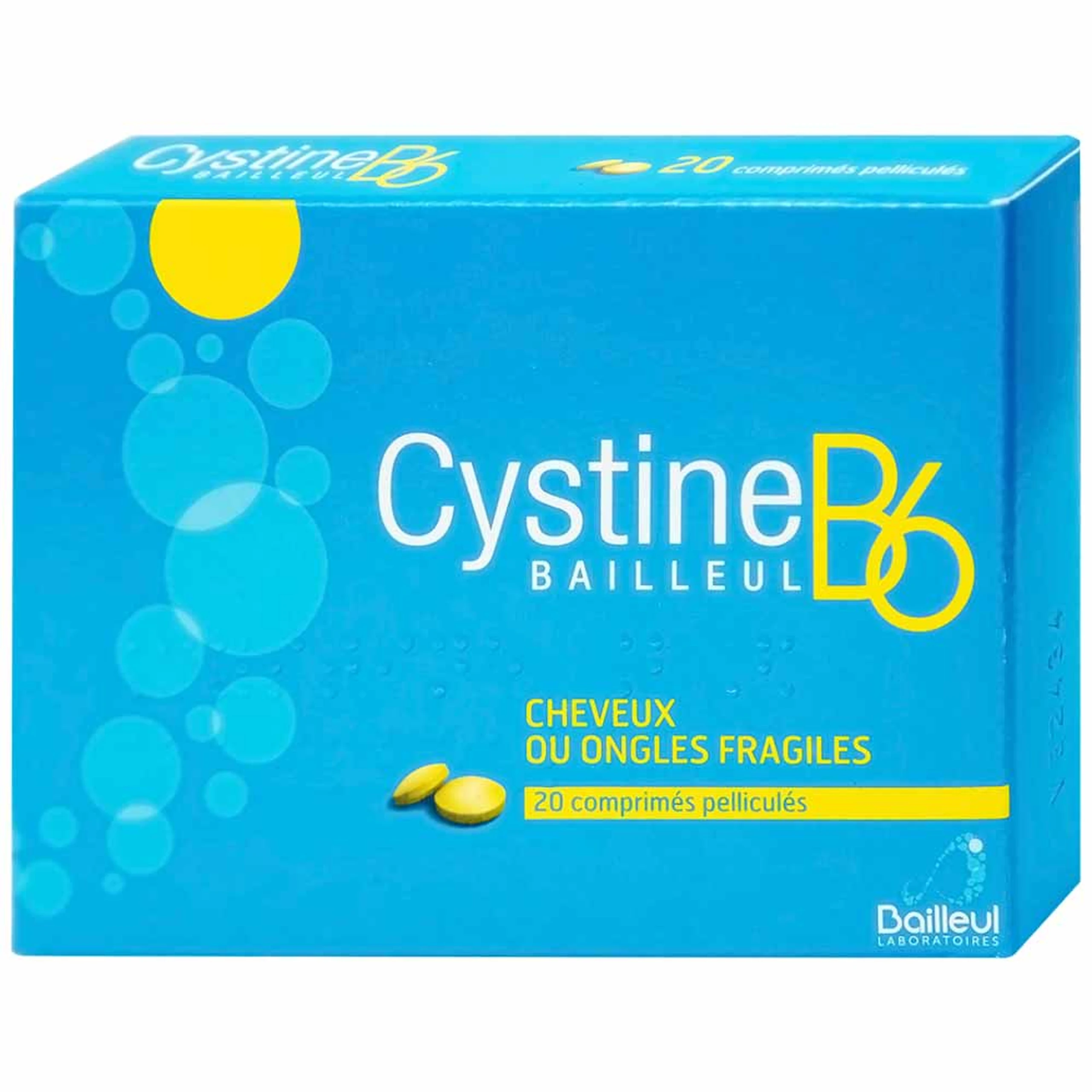 Thuốc Cystine B6 500mg Galeniques Vernin điều trị các bệnh lý liên quan đến tóc và loạn dưỡng móng (20 viên)