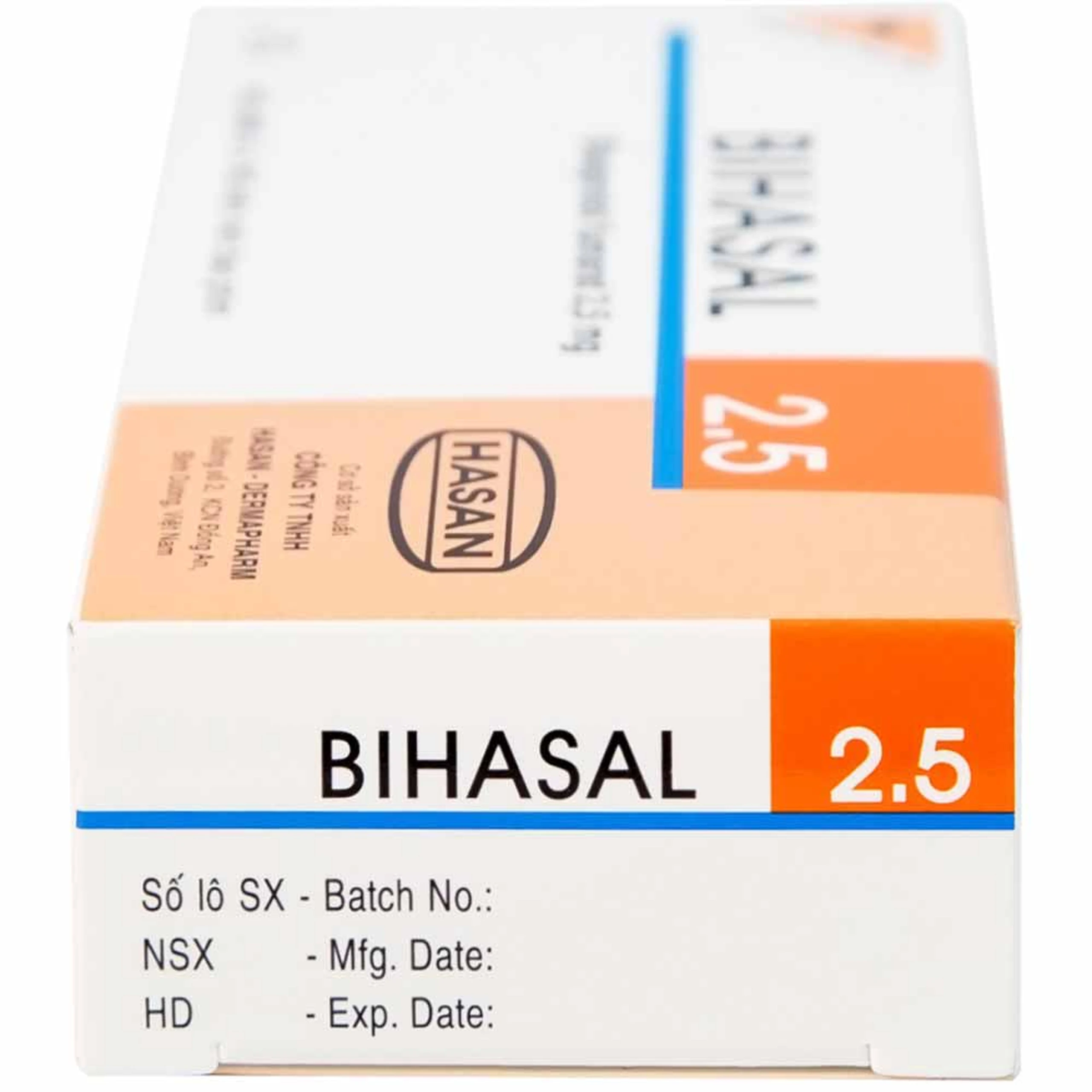 Thuốc Bihasal 2.5 Hasan điều trị tăng huyết áp, đau thắt ngực, suy tim mạn tính ổn định (5 vỉ x 10 viên)