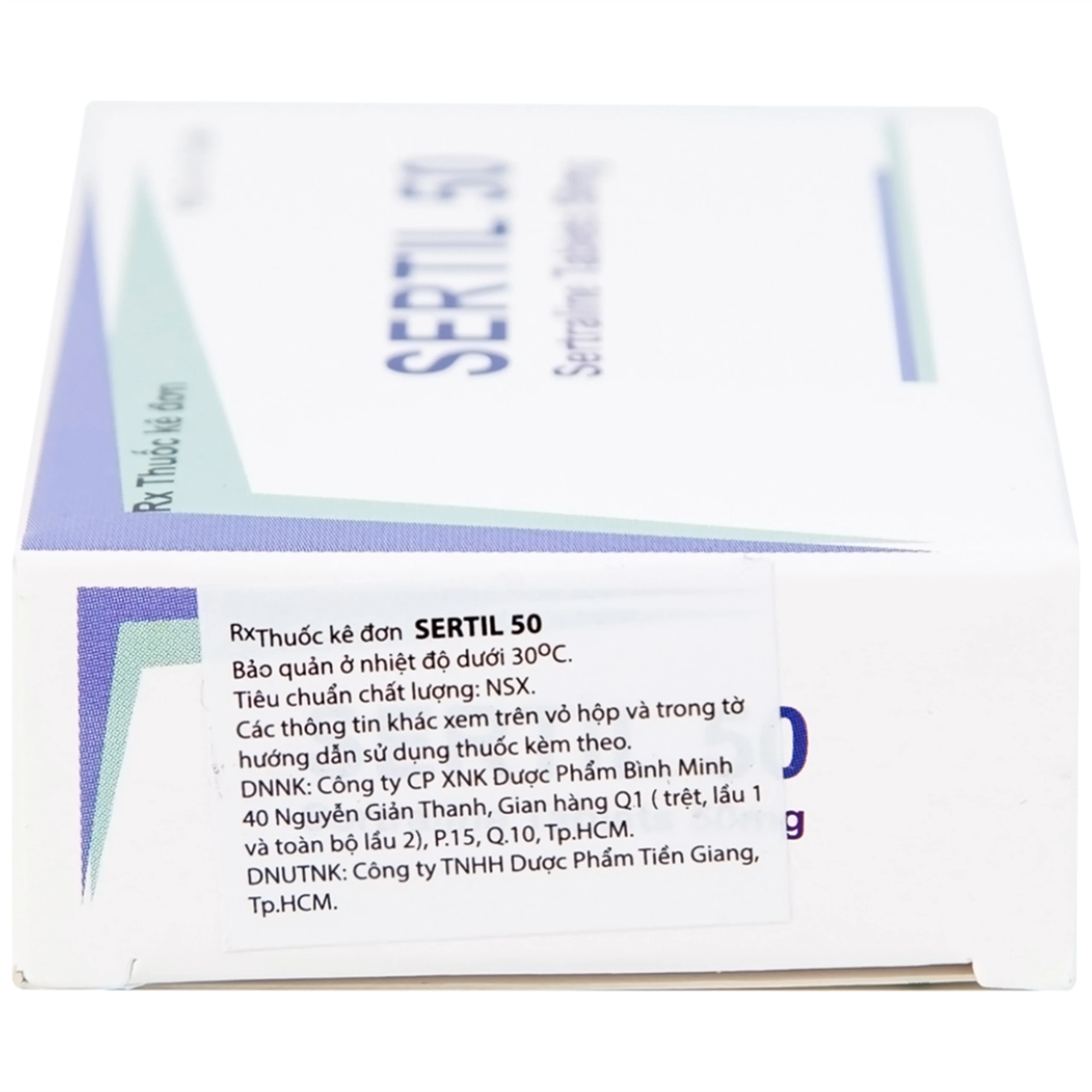 Thuốc Sertil 50 Kwality Pharmaceutical điều trị bệnh trầm cảm, hội chứng hoảng sợ (3 vỉ x 10 viên)