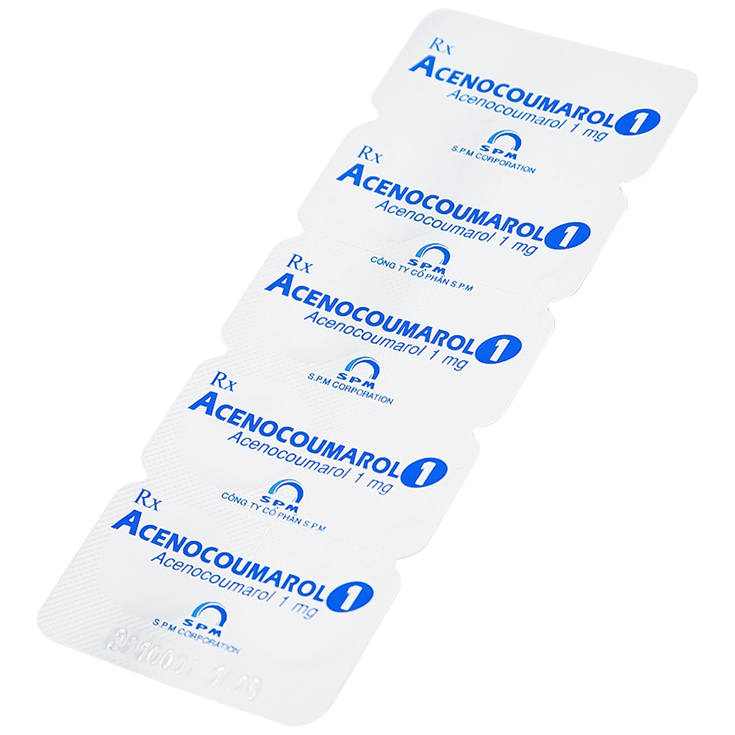 Thuốc Acenocoumarol 1 SPM điều trị và ngăn ngừa bệnh nghẽn mạch (3 vỉ x 10 viên)