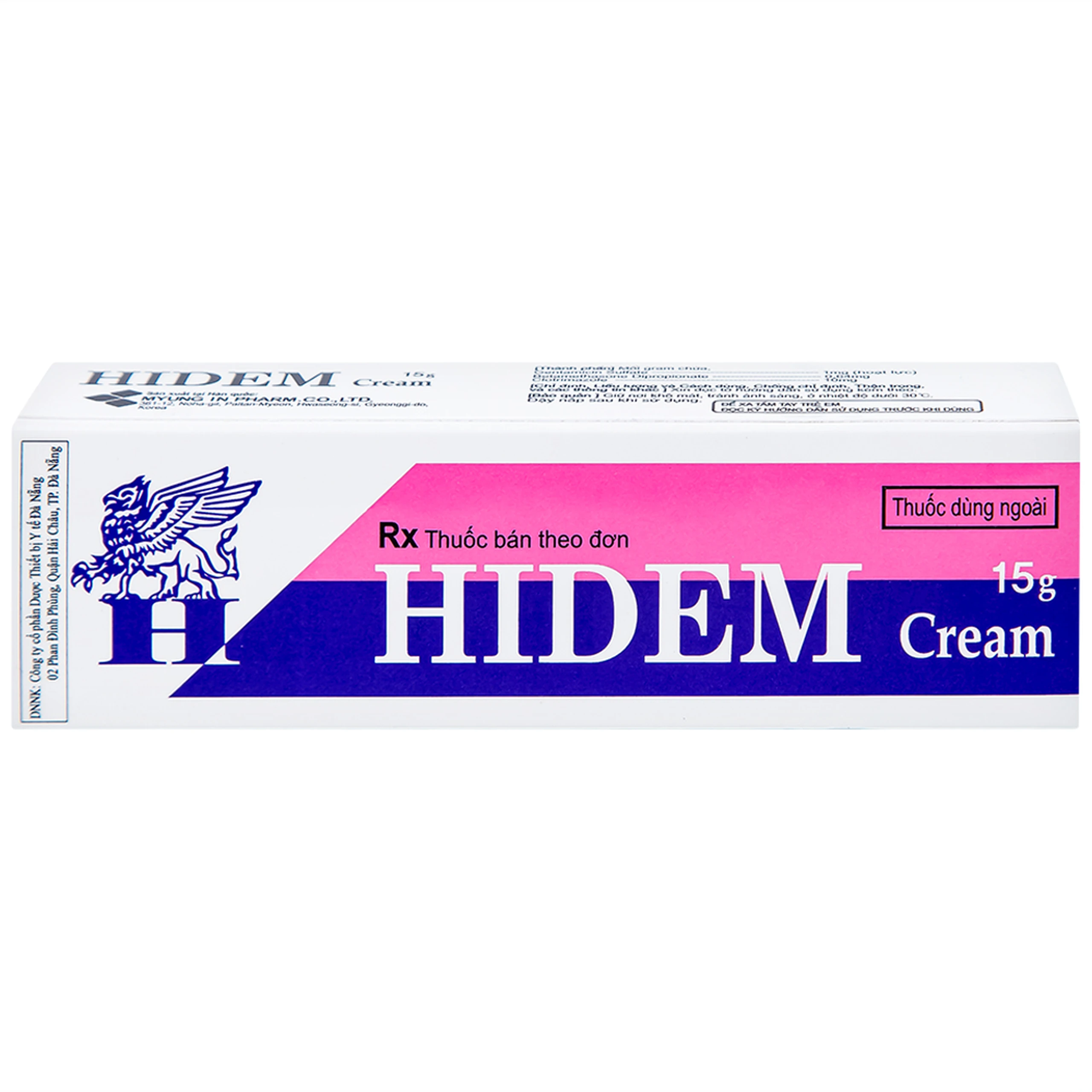 Kem bôi Hidem Cream điều trị viêm da dị ứng, hăm da (15g)
