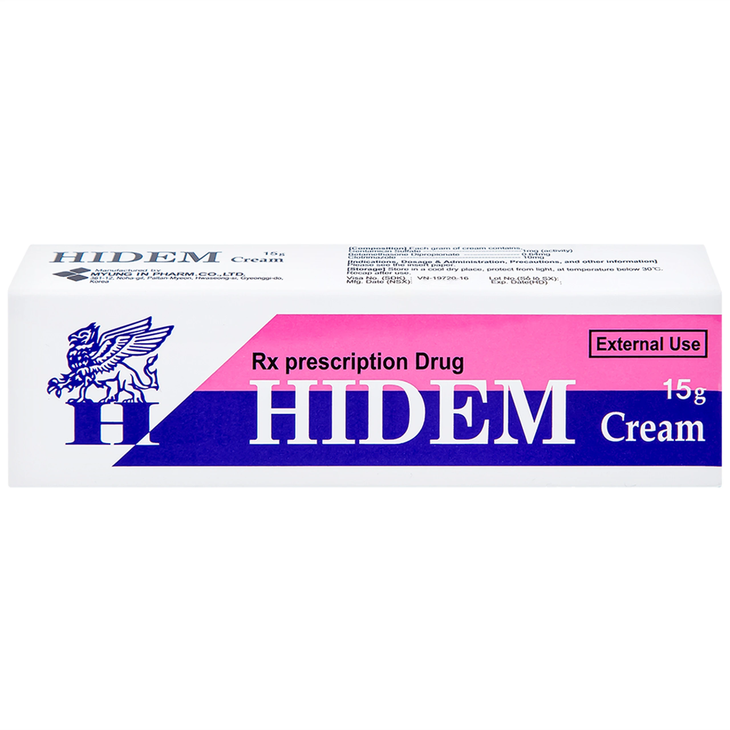 Kem bôi Hidem Cream điều trị viêm da dị ứng, hăm da (15g)