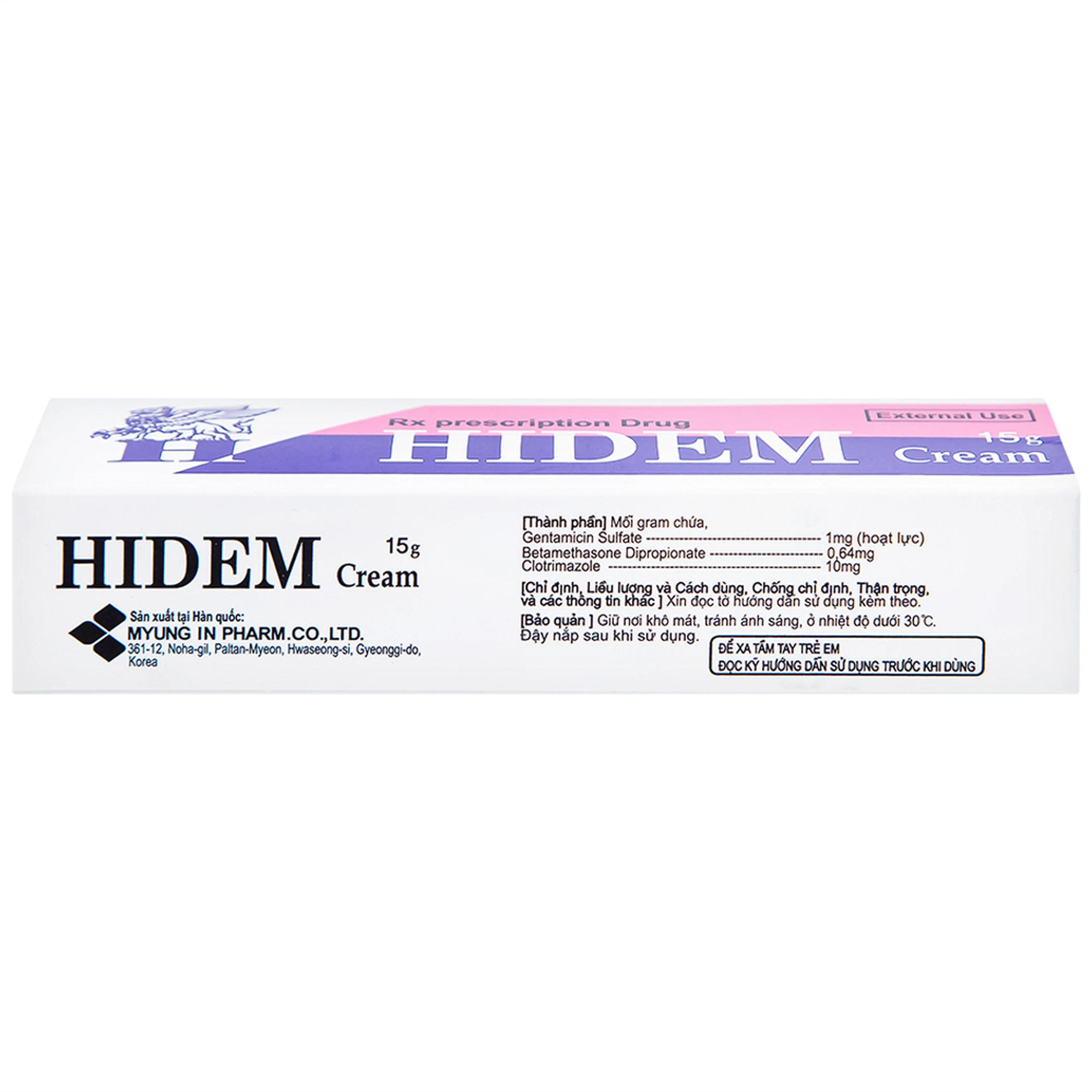 Kem bôi Hidem Cream điều trị viêm da dị ứng, hăm da (15g)