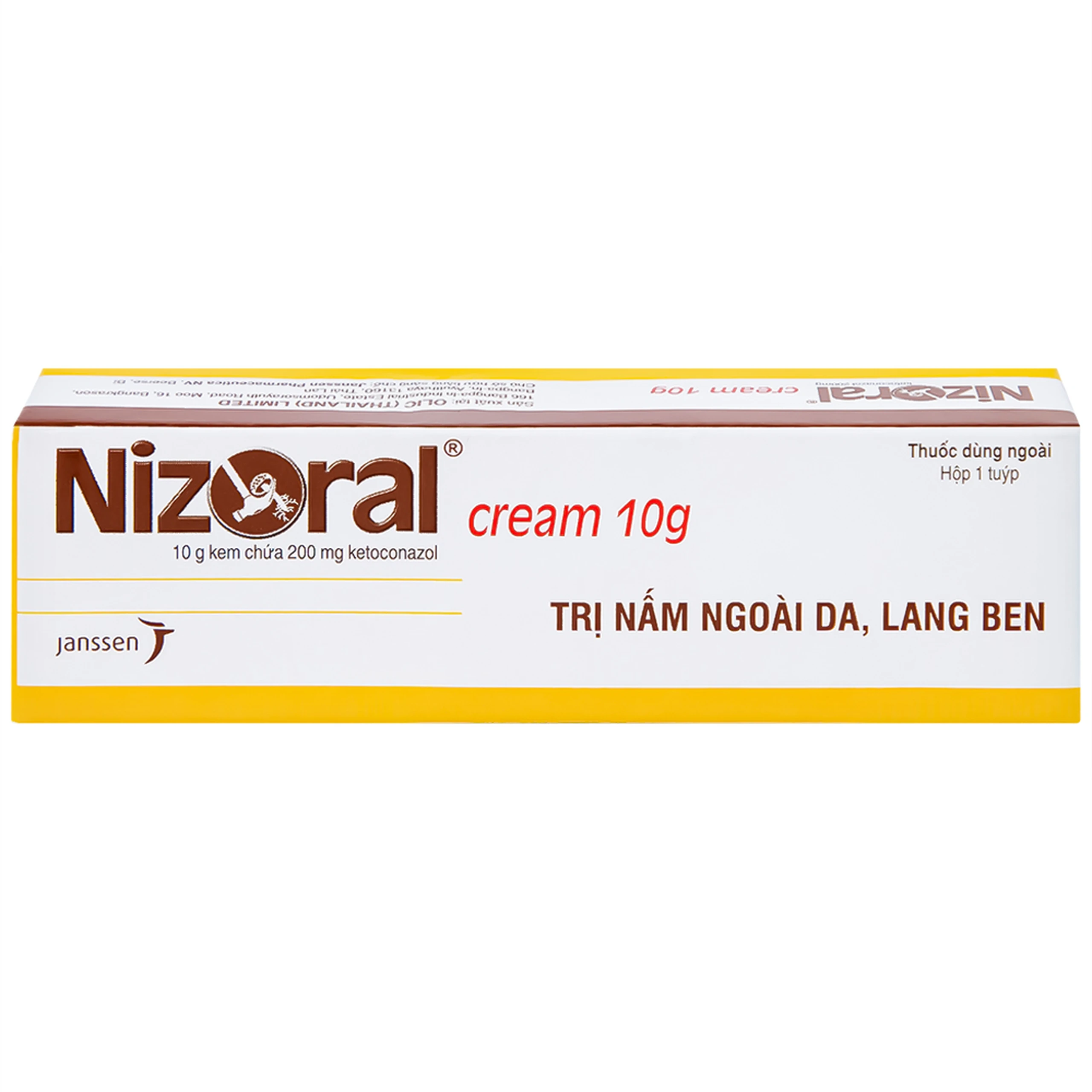 Kem bôi da Nizoral Cream Janssen điều trị nấm ngoài da, lang ben (10g)