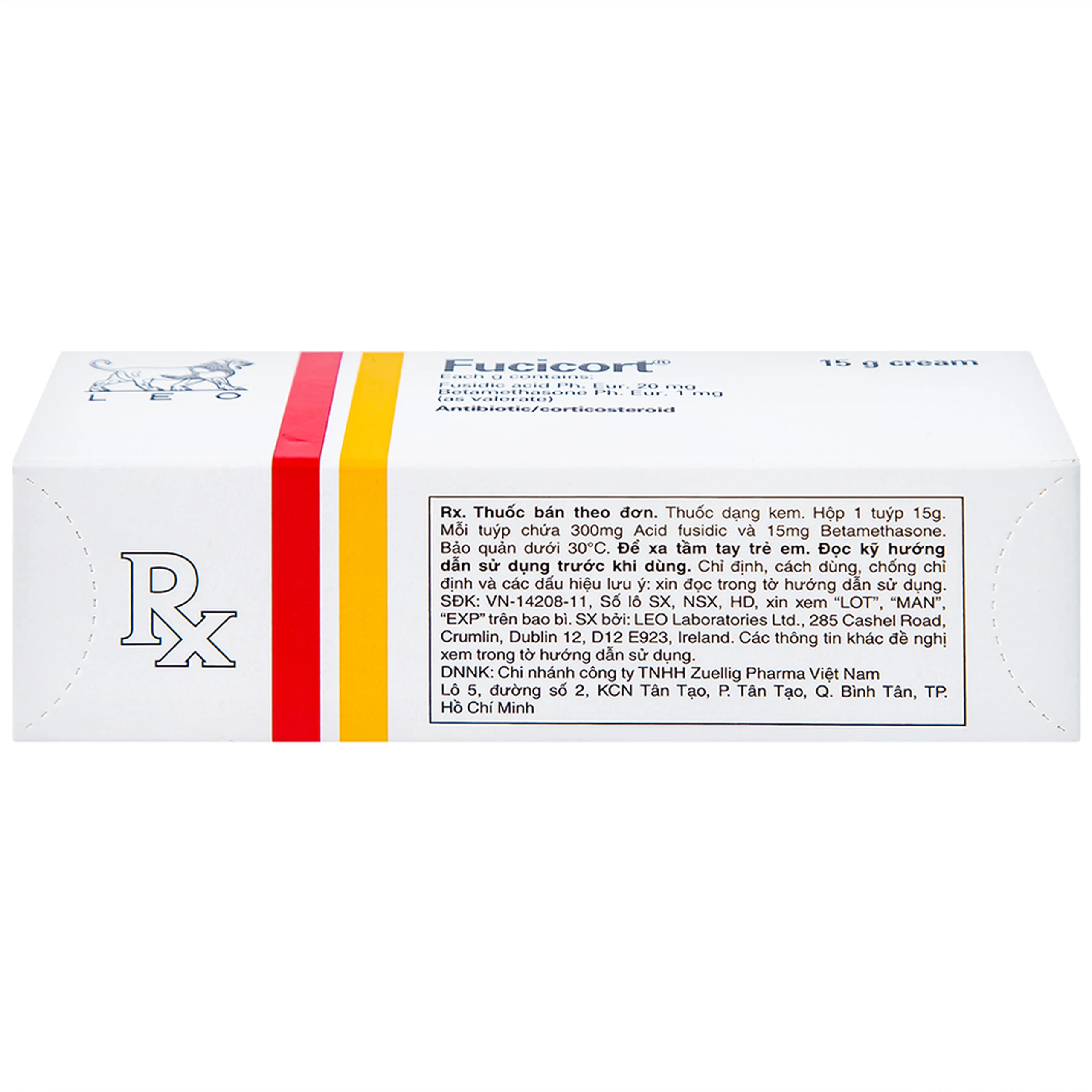 Kem Fucicort LEO điều trị viêm da nhiễm khuẩn (15g)
