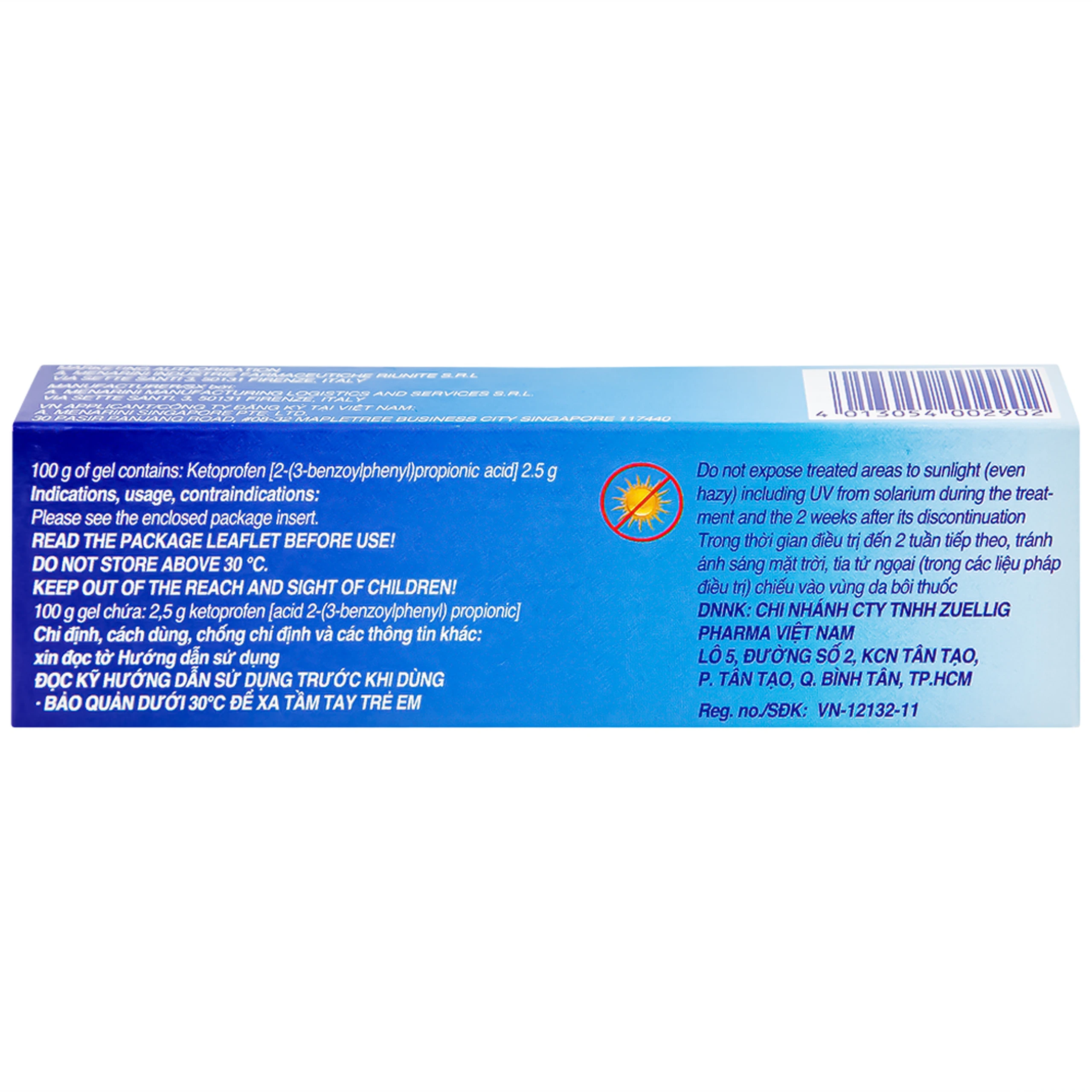 Gel Fastum Menarini giảm đau và kháng viêm cơ xương khớp (30g)