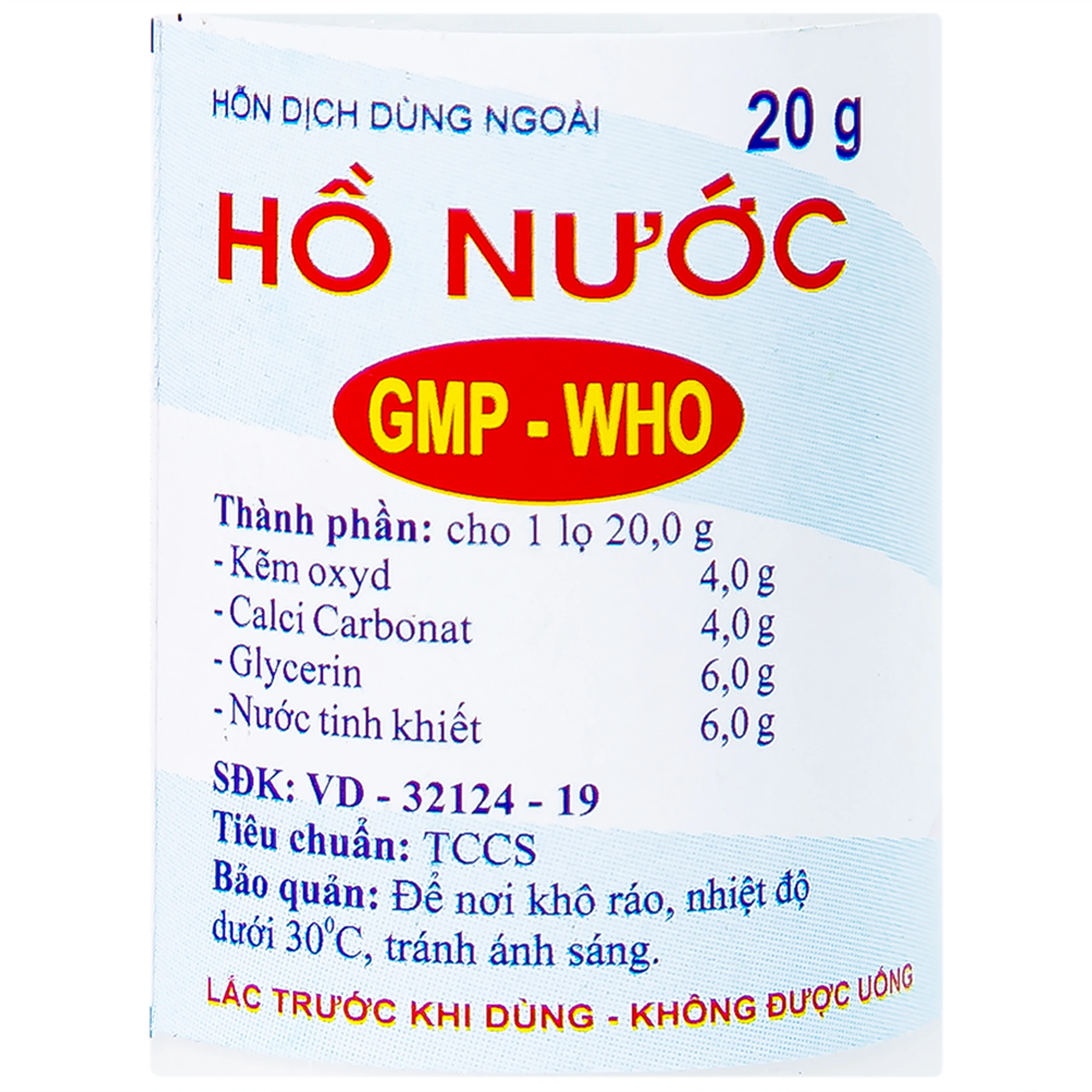 Thuốc Hồ Nước điều trị da khô, các bệnh về da (20g)