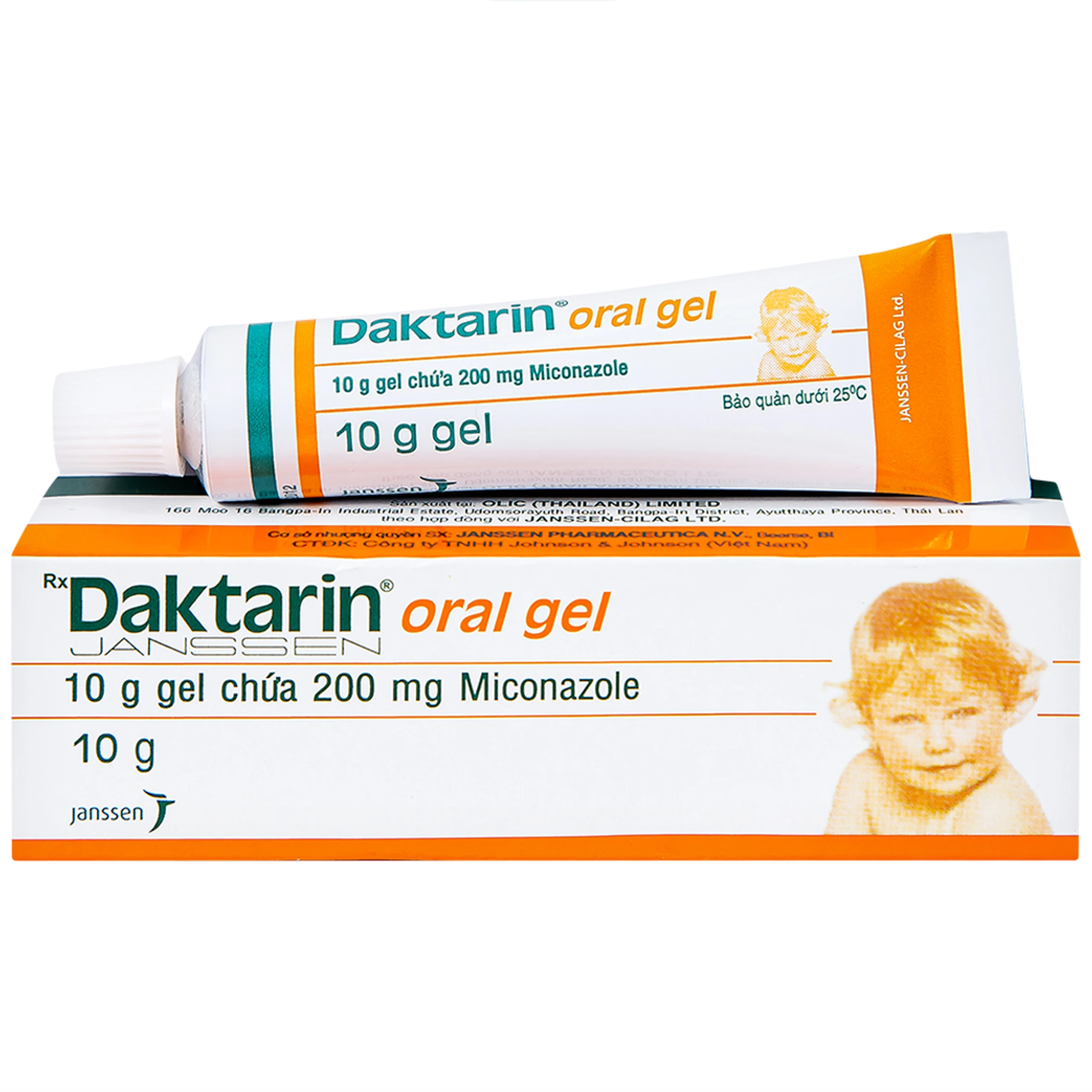 Gel Daktarin Oral Janssen điều trị nhiễm nấm candida (10g)