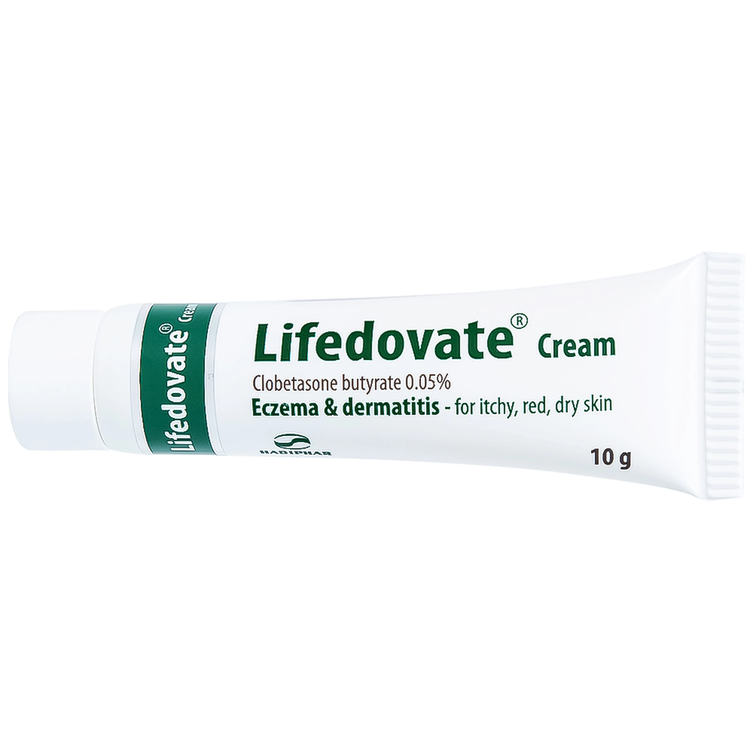 Kem bôi da Lifedovate Cream 0,05% Hadiphar điều trị các vết long eczema, viêm da (10g)