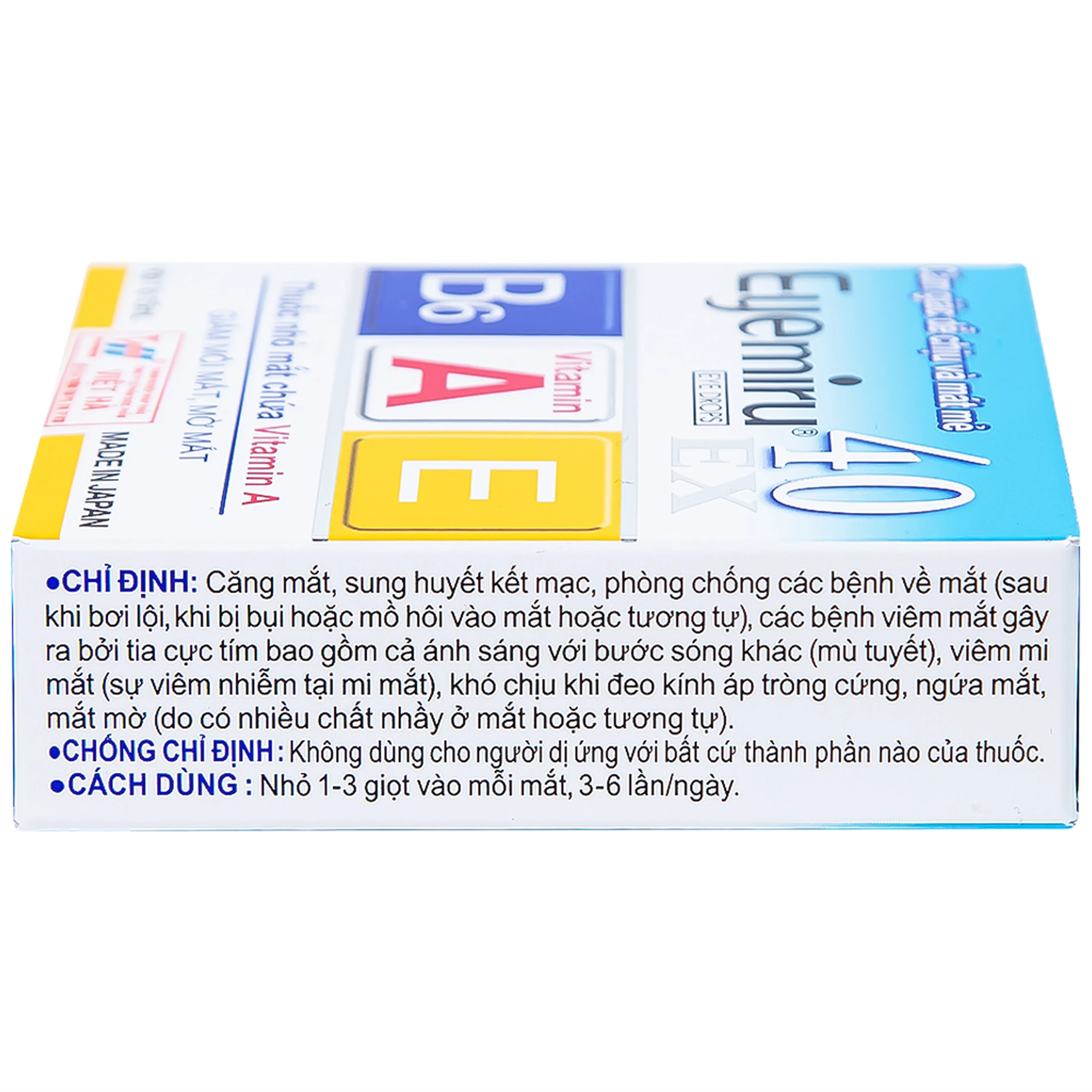 Thuốc nhỏ mắt Eyemiru 40 EX điều trị căng mắt, xung huyết kết mạc (15ml)