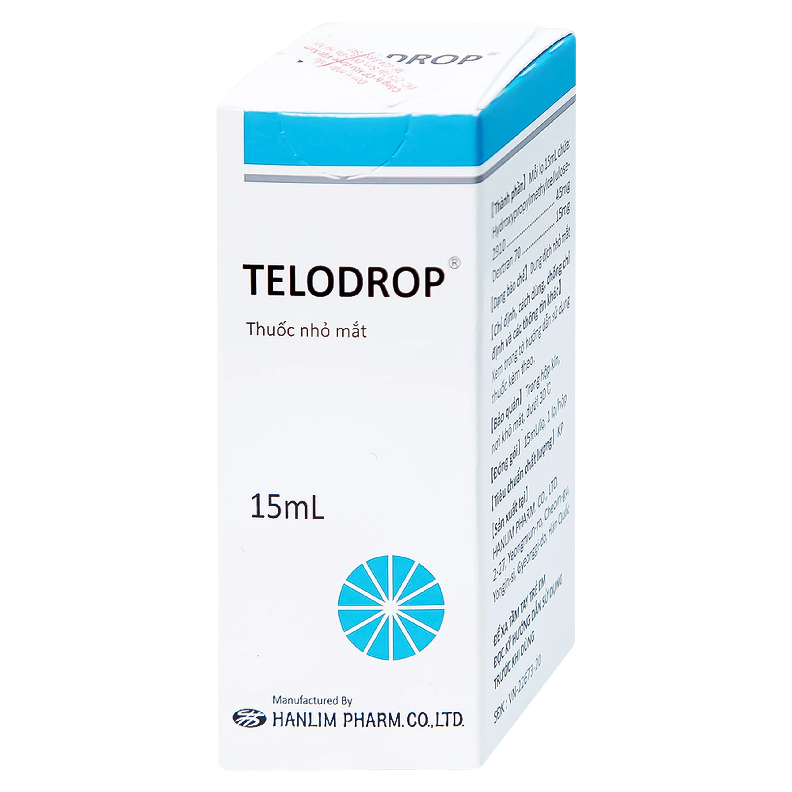 Thuốc nhỏ mắt Telodrop Hanlim điều trị chứng khô mắt (15ml)