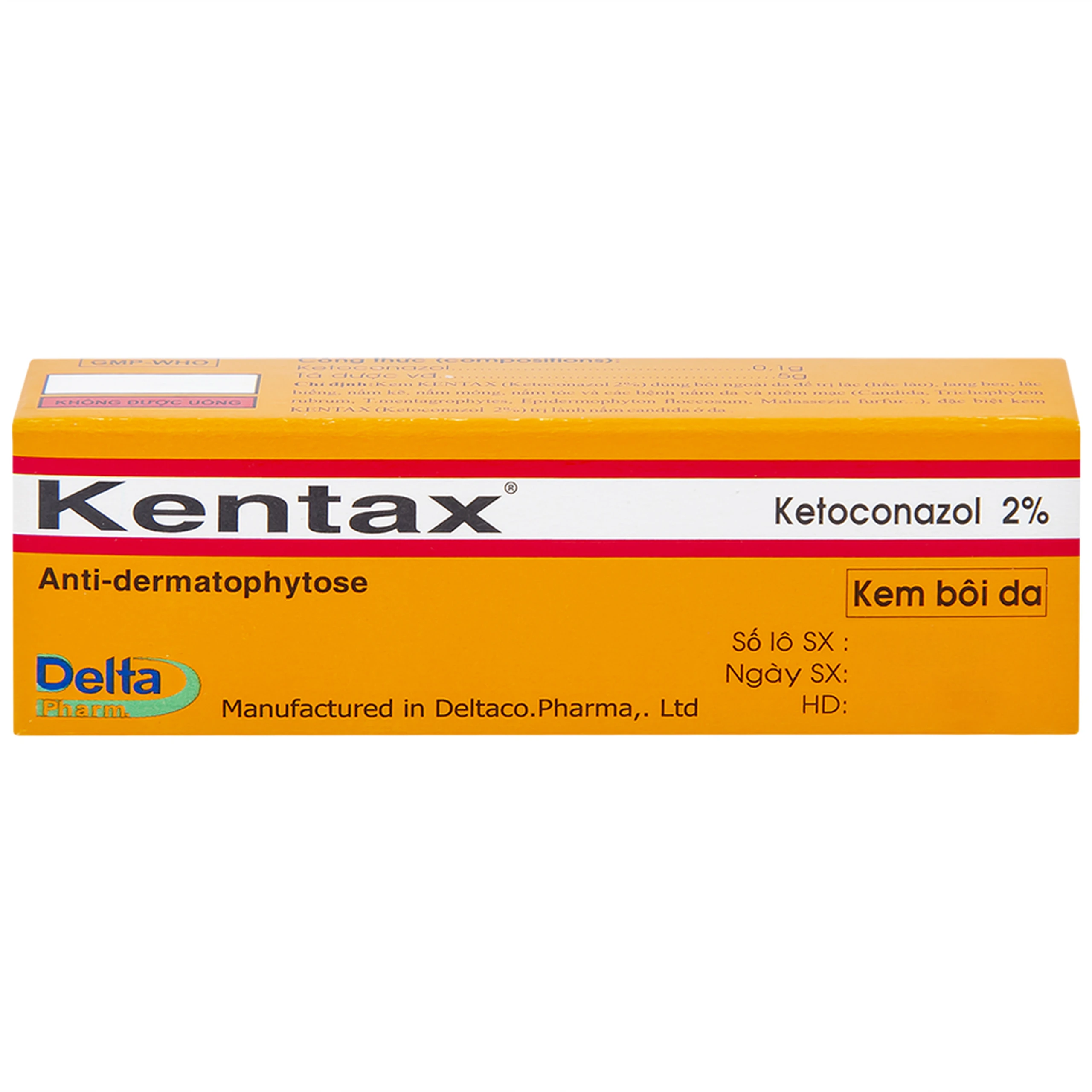 Kem bôi da Kentax Detapharm điều trị lác, lang ben, lác biếng, nấm kẽ (5g)