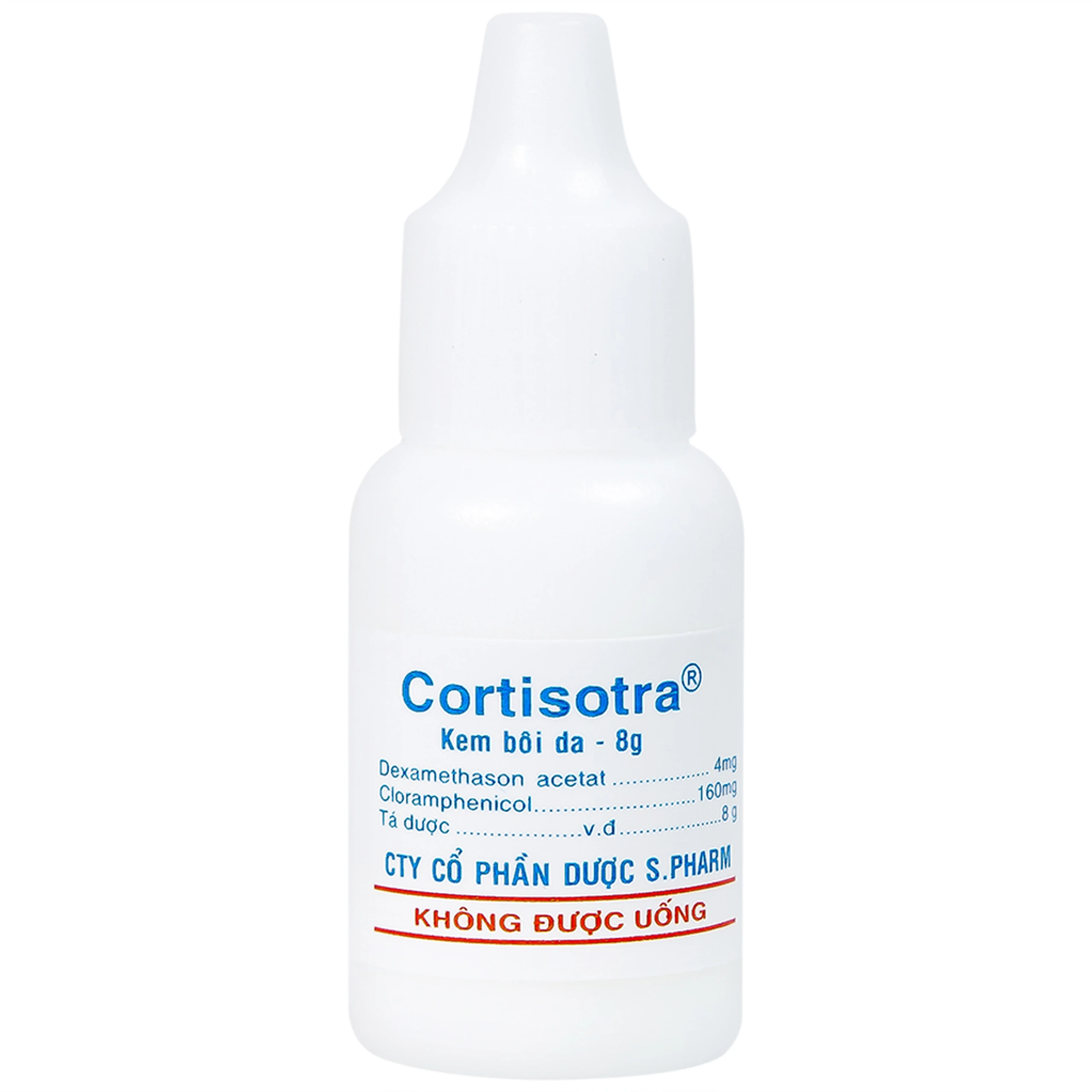 Kem Cortisotra S.Pharm điều trị ngứa do dị ứng, nổi mẩn, mụn trứng cá (8g)