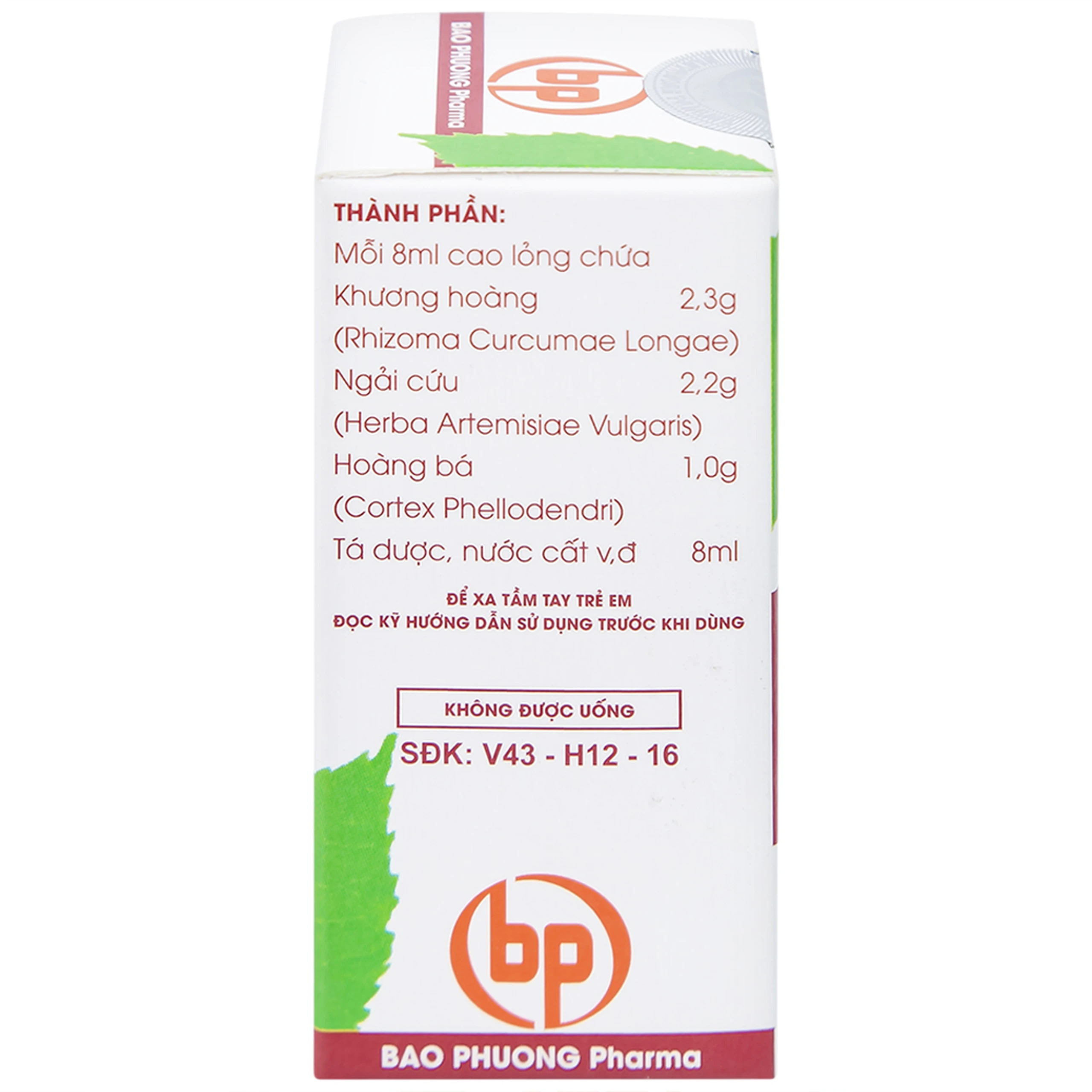 Thuốc Viêm Da Bảo Phương điều trị mụn cóc, lở loét viêm da tiếp xúc giời leo (8ml)