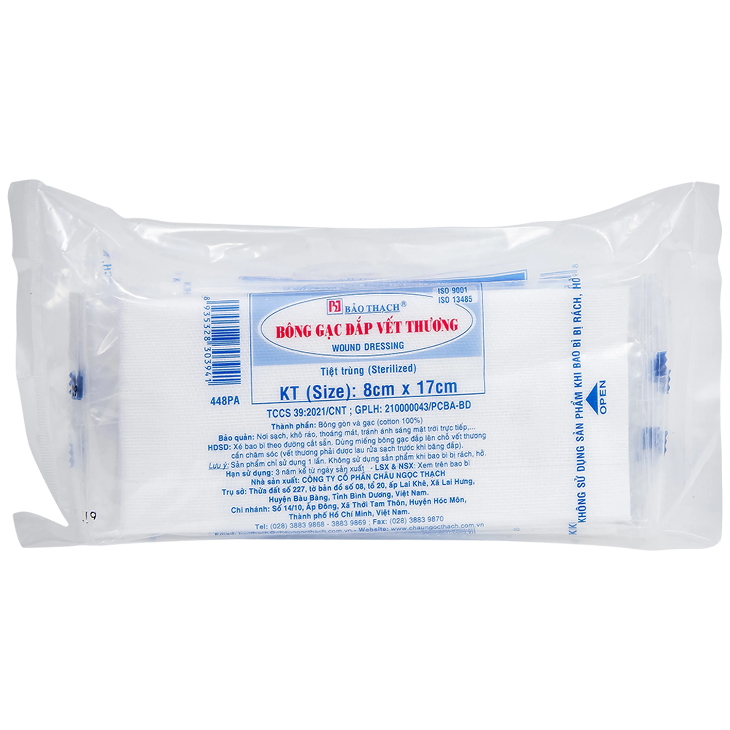 Bông gạc đắp vết thương Bảo Thạch 8x17cm