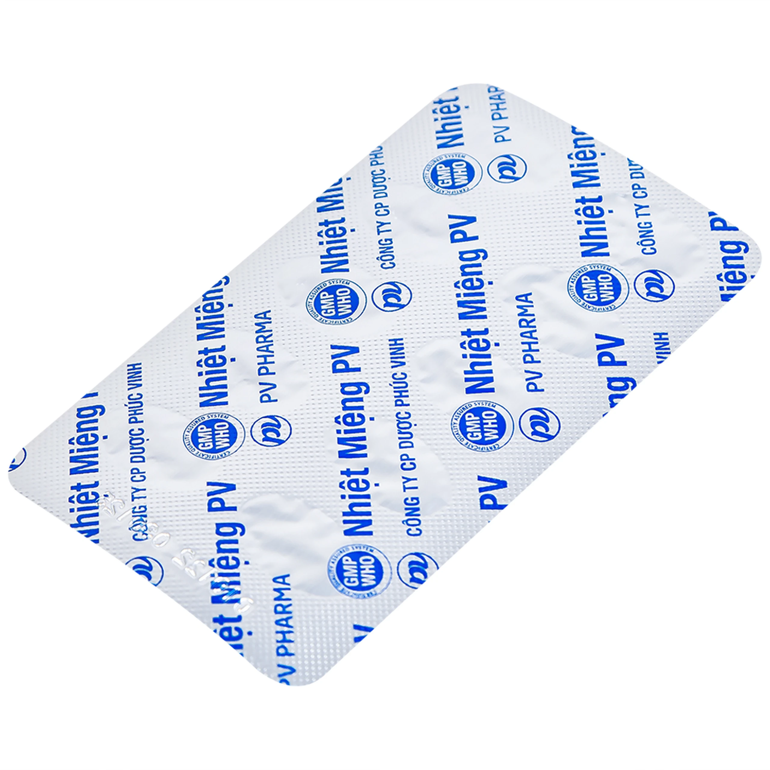 Thuốc Nhiệt Miệng PV điều trị viêm loét miệng, lưỡi và miệng môi sưng đau (5 vỉ x 10 viên)