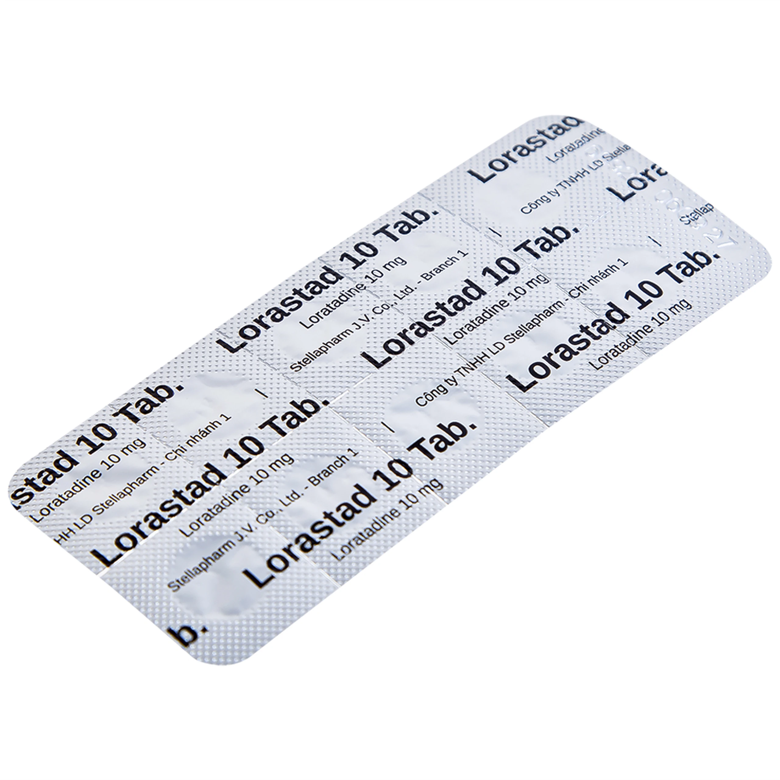 Viên nén Lorastad 10 Tab Stella giảm viêm mũi và mày đay mạn tính (2 vỉ x 10 viên)