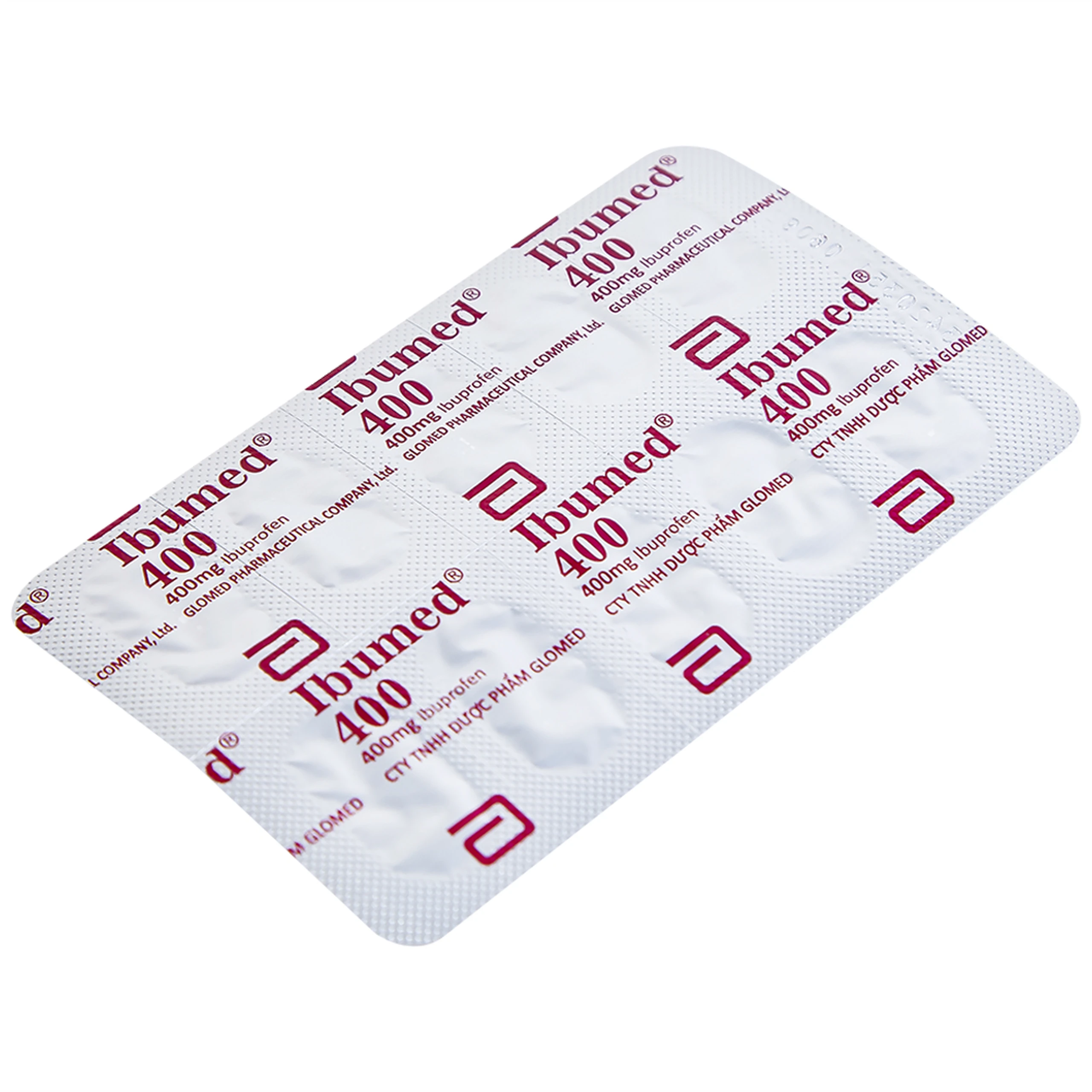 Thuốc Ibumed 400 Glomed giảm đau do cảm cúm, cảm lạnh, viêm khớp dạng thấp (10 vỉ x 10 viên)