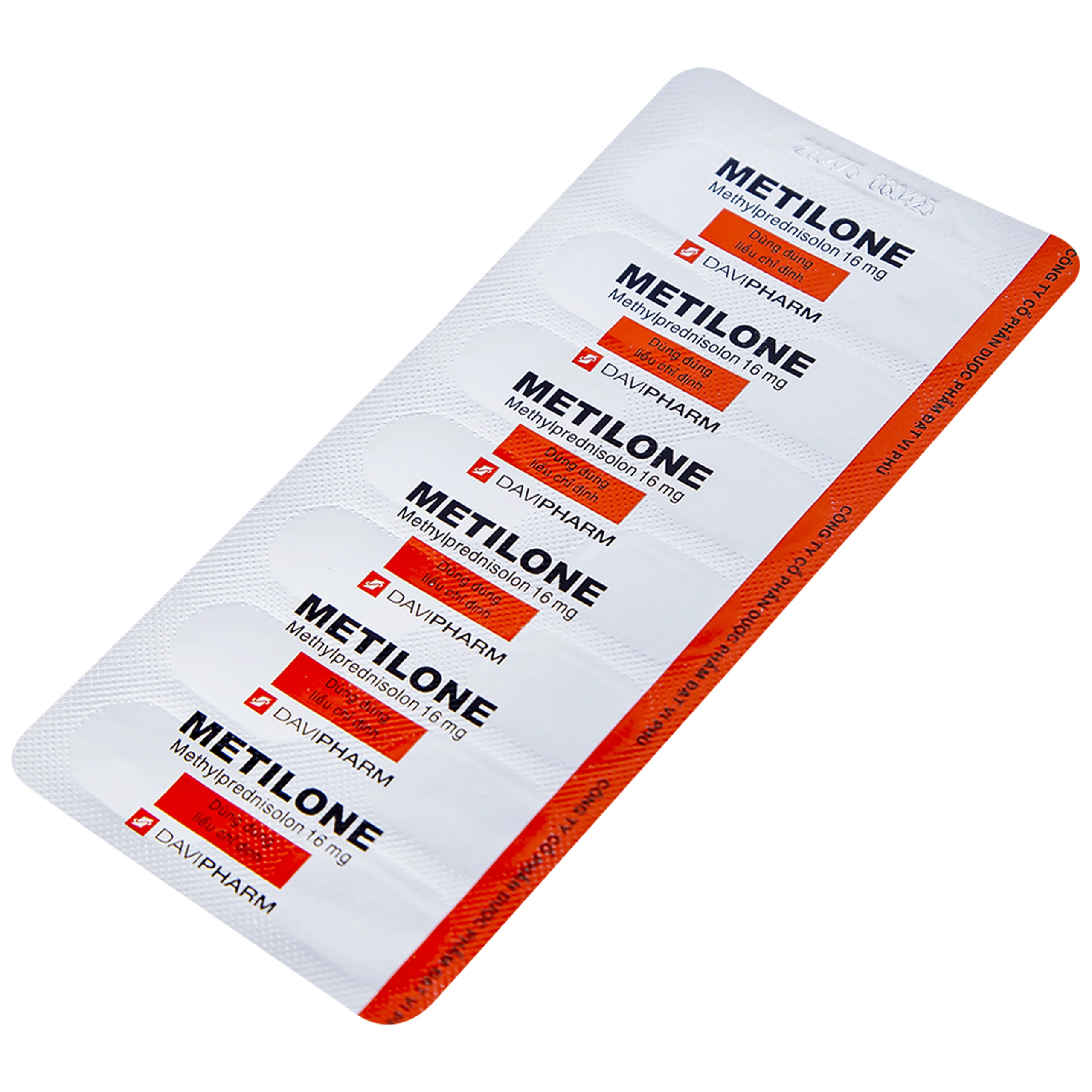 Thuốc Metilone 16mg DaViPharm kháng viêm, rối loạn nội tiết, viêm khớp (2 vỉ x 14 viên)