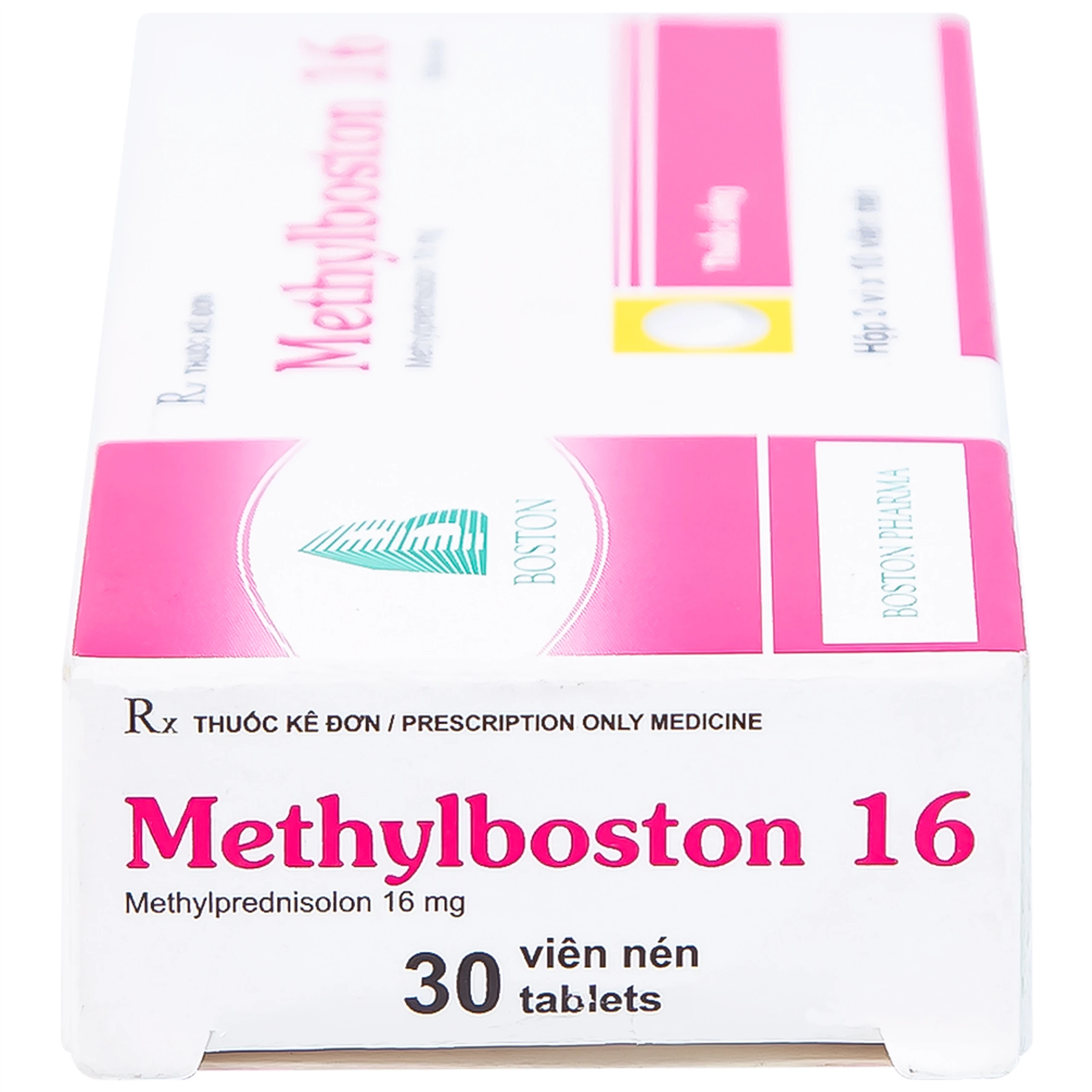 Thuốc Methylboston 16 Boston kháng viêm, điều trị suy tuyến thượng thận, viêm khớp, lupus ban đỏ (3 vỉ x 10 viên)