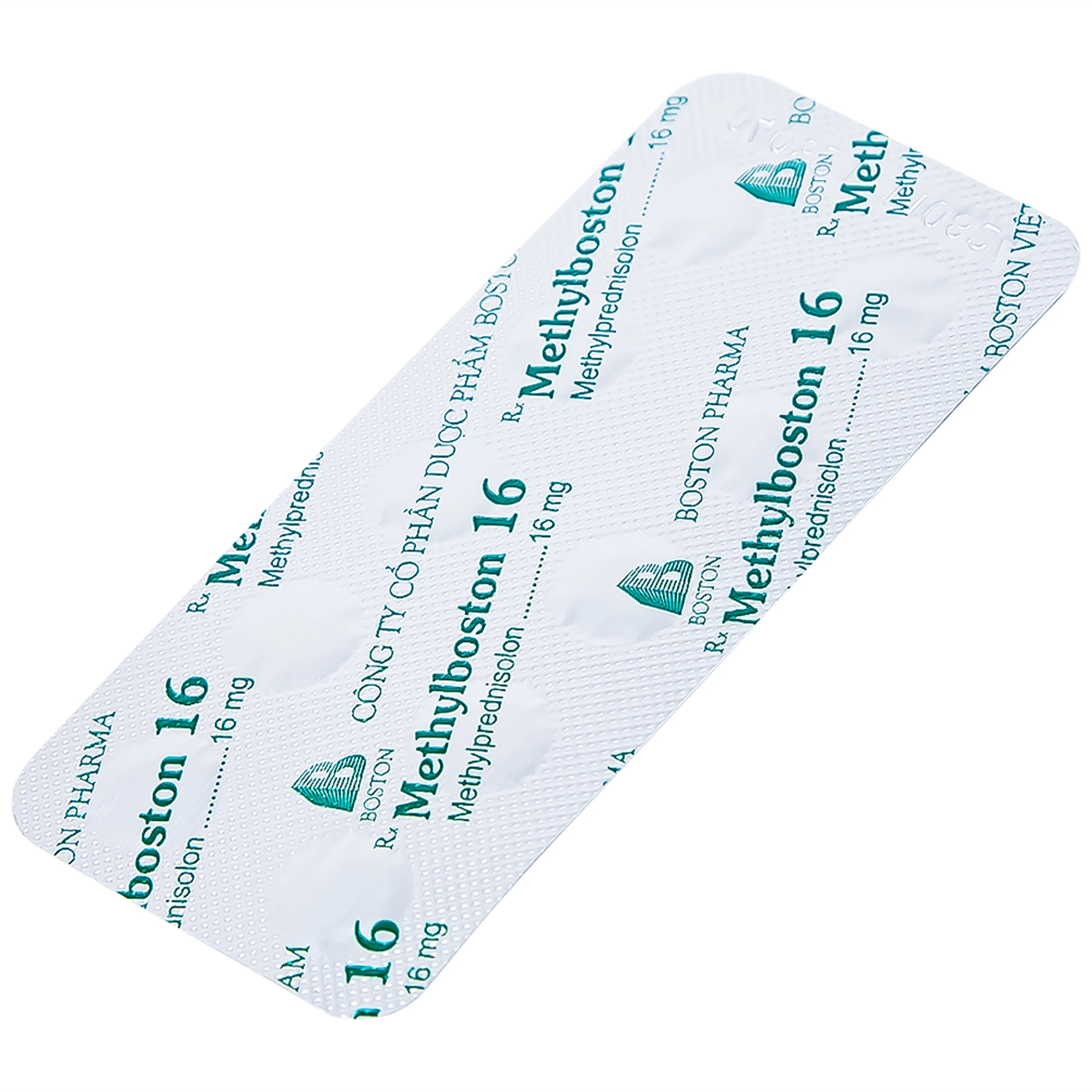Thuốc Methylboston 16 Boston kháng viêm, điều trị suy tuyến thượng thận, viêm khớp, lupus ban đỏ (3 vỉ x 10 viên)