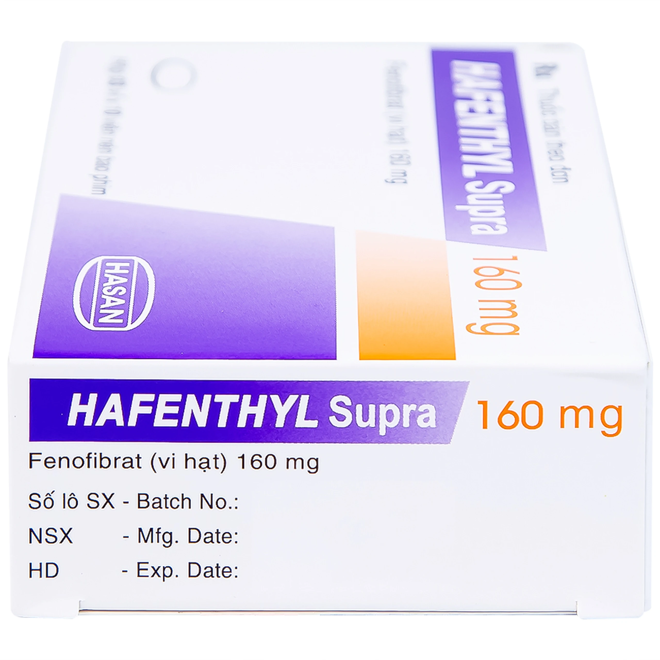 Thuốc Hafenthyl Supra 160mg Hasan điều trị tăng triglycerid máu (3 vỉ x 10 viên)