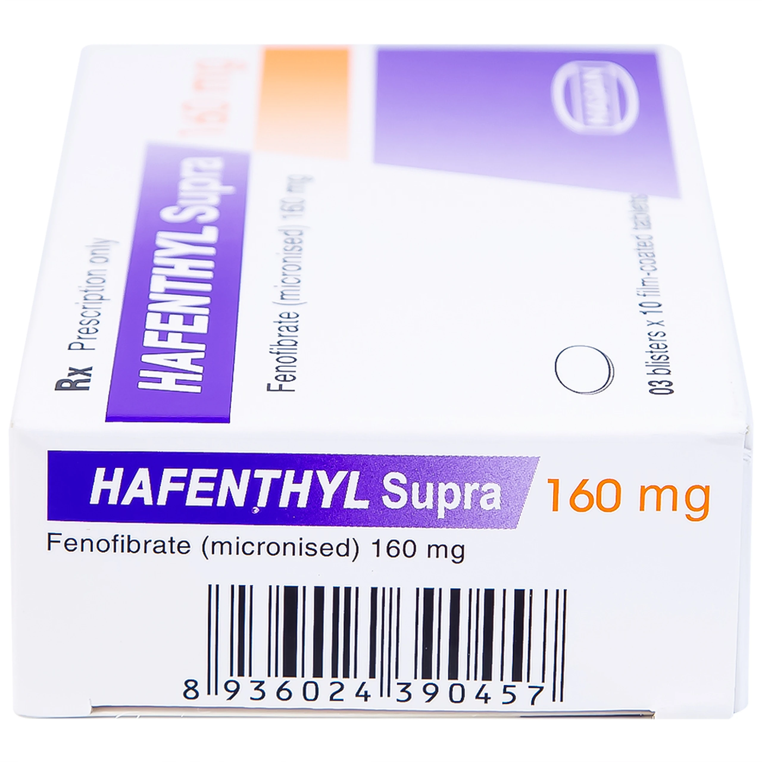 Thuốc Hafenthyl Supra 160mg Hasan điều trị tăng triglycerid máu (3 vỉ x 10 viên)
