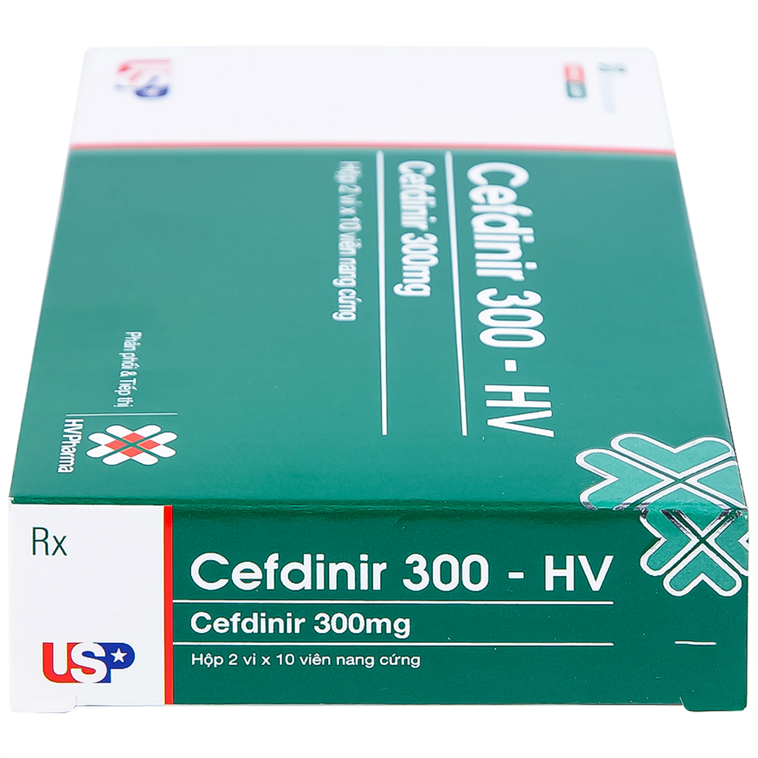 Thuốc Cefdinir 300 - HV USP điều trị nhiễm khuẩn (2 vỉ x 10 viên)