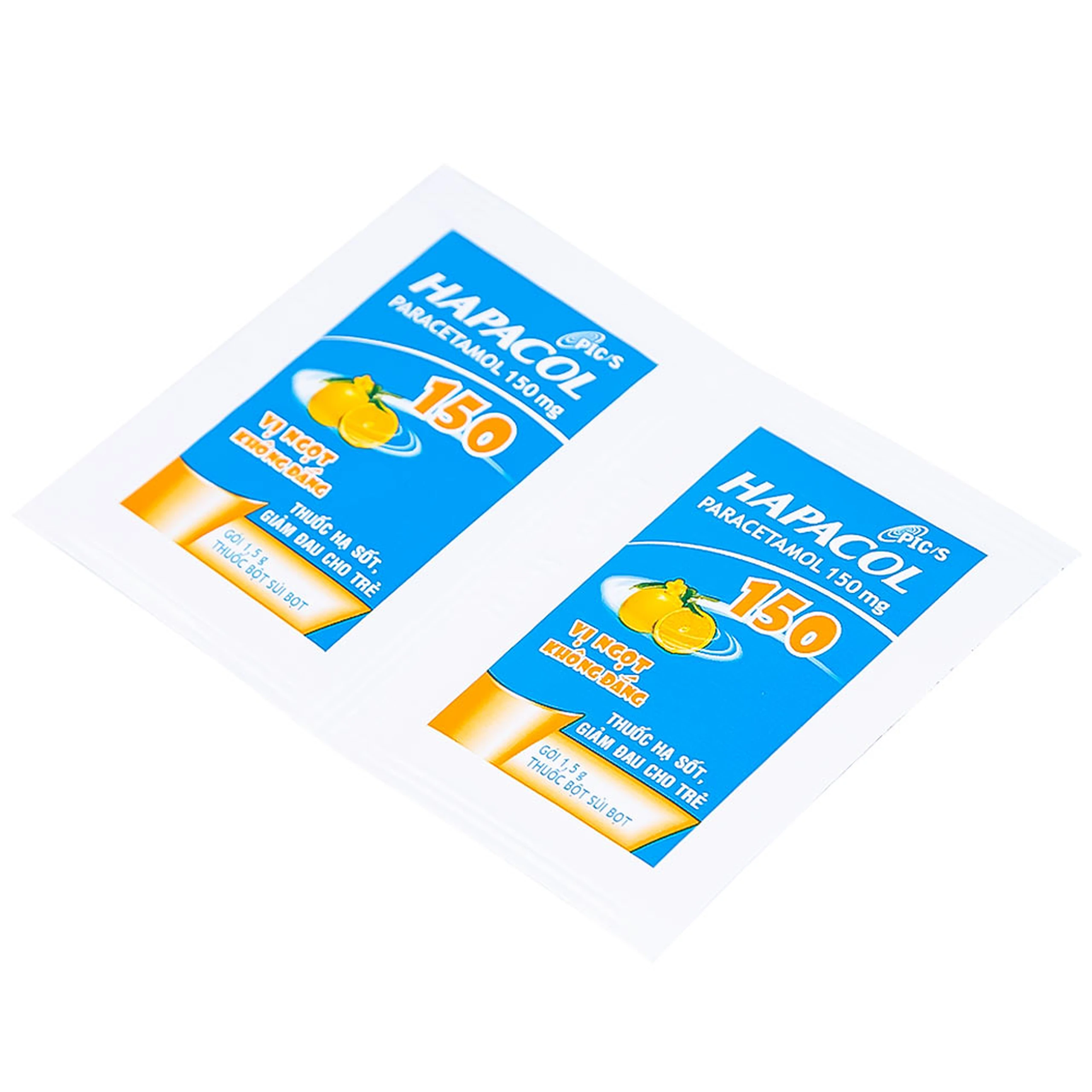 Bột Hapacol 150 DHG giảm đau, hạ sốt (24 gói)